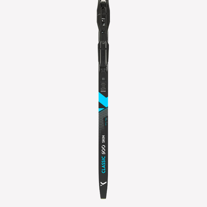 Skis de fond classique à peaux adulte, XC S 500 SKIN + Fixation Fischer Step in