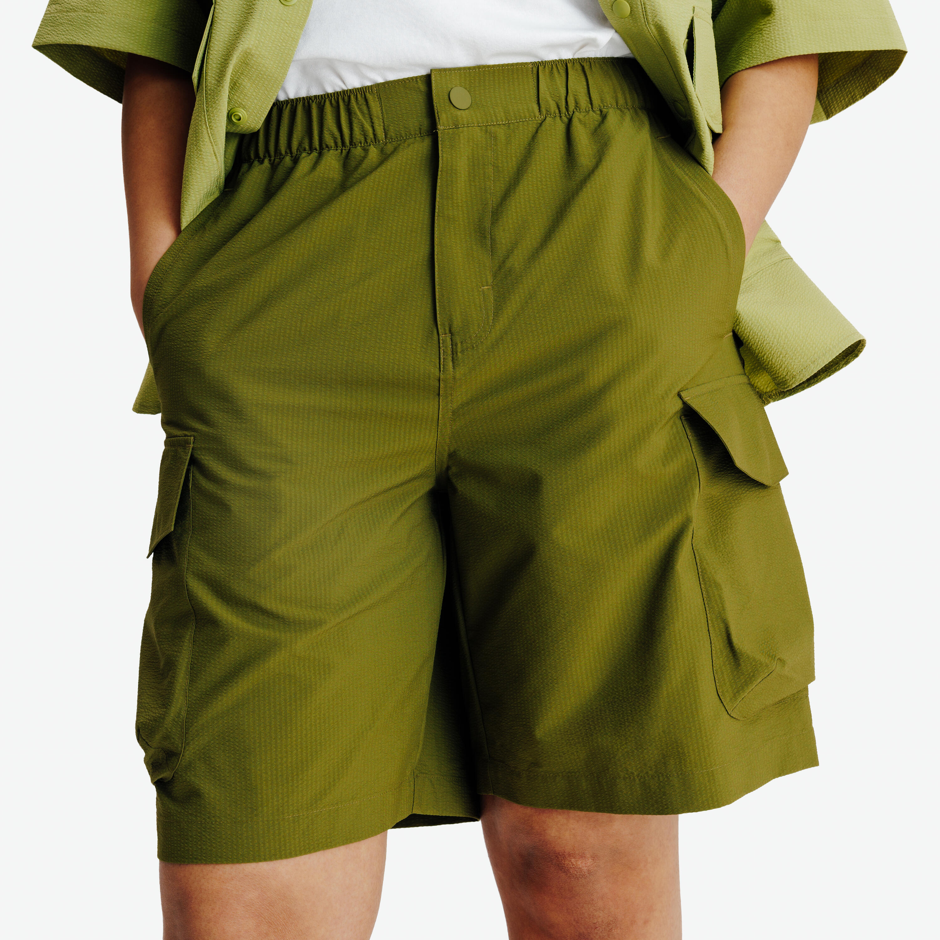 Seersucker Shorts unisex Lifetech algengrün 3/6