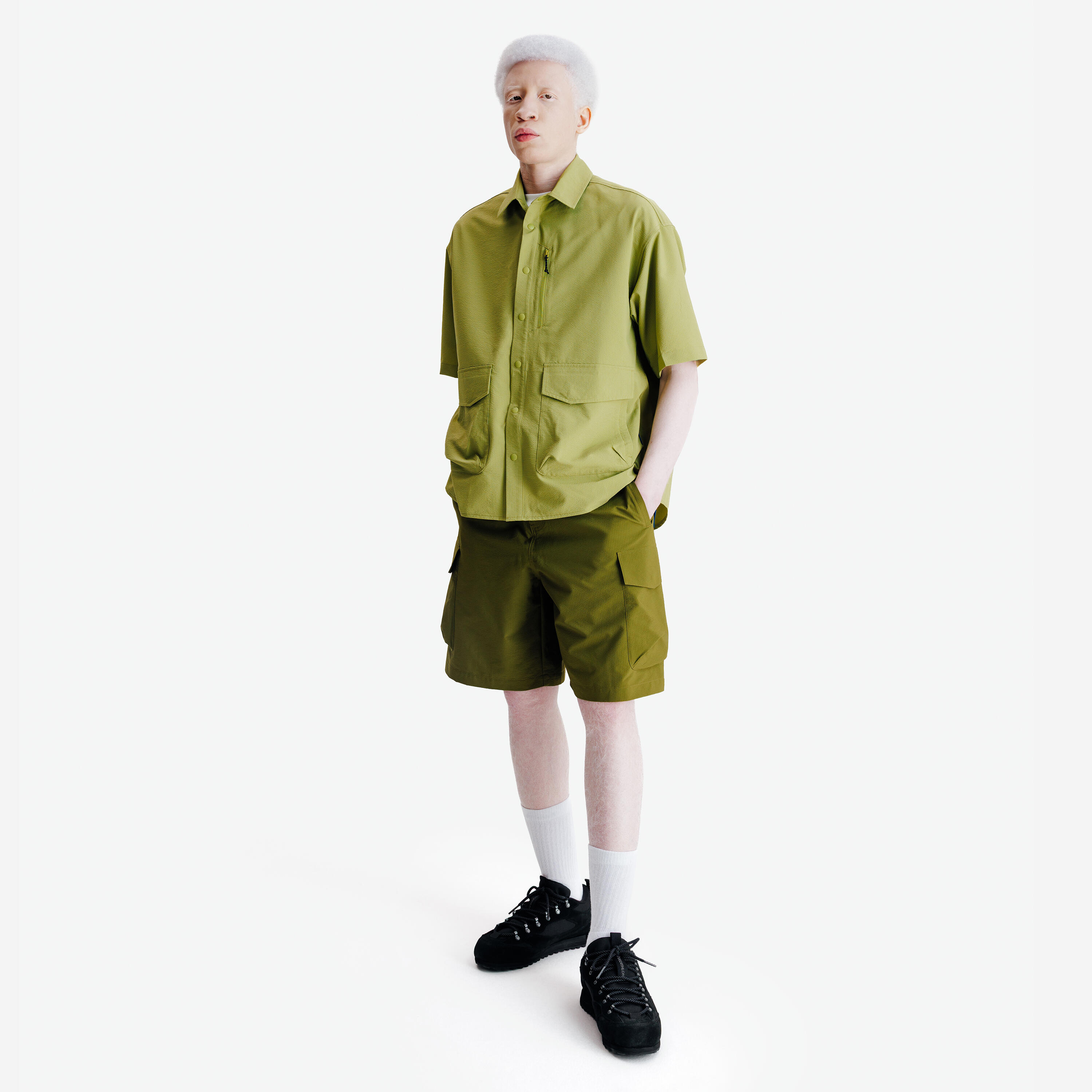 Seersucker Shorts unisex Lifetech algengrün 2/6