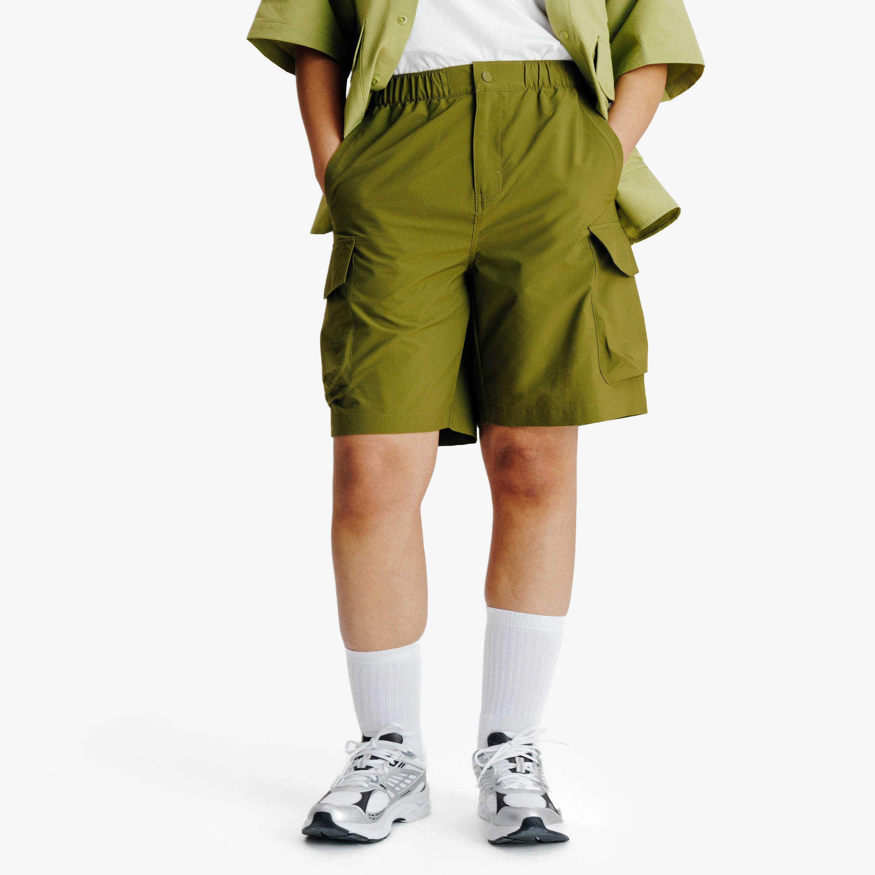 Unisex Seerucker Short, Lifetech, seaweed green -  1