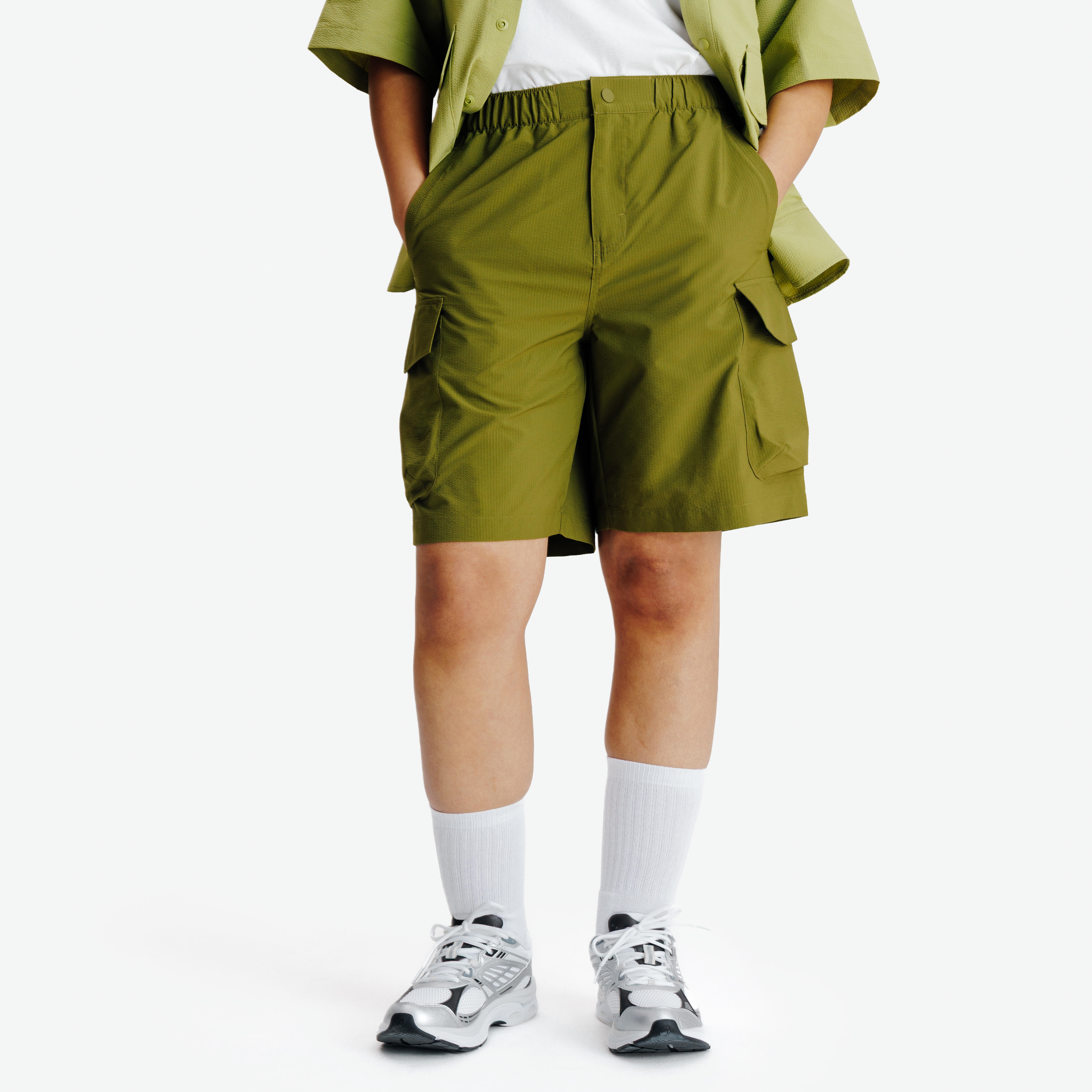 SPORTSWEAR MEN SEERSUCKER SHORT-seaweed green-image-13