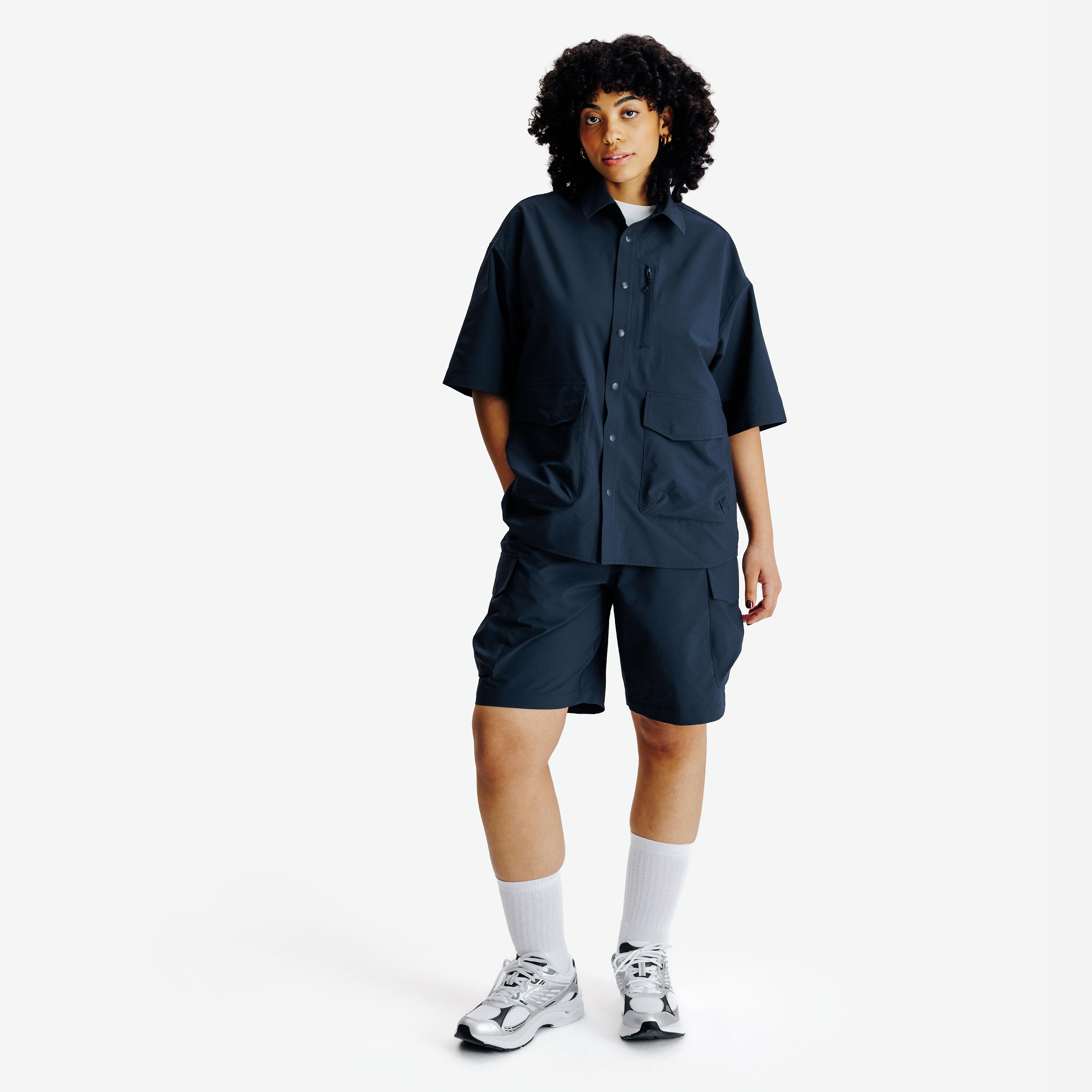 Seersucker Shorts unisex Lifetech asphaltblau 5/7