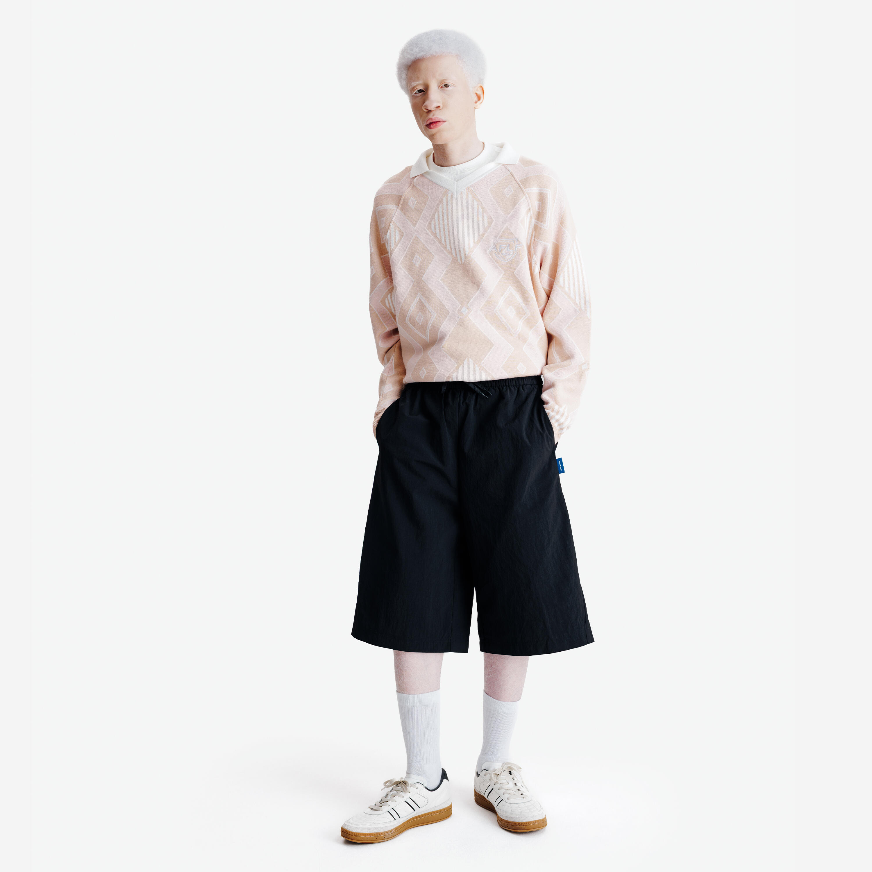 Camisola Homem, Heritage, Rosa e Branco 2/4