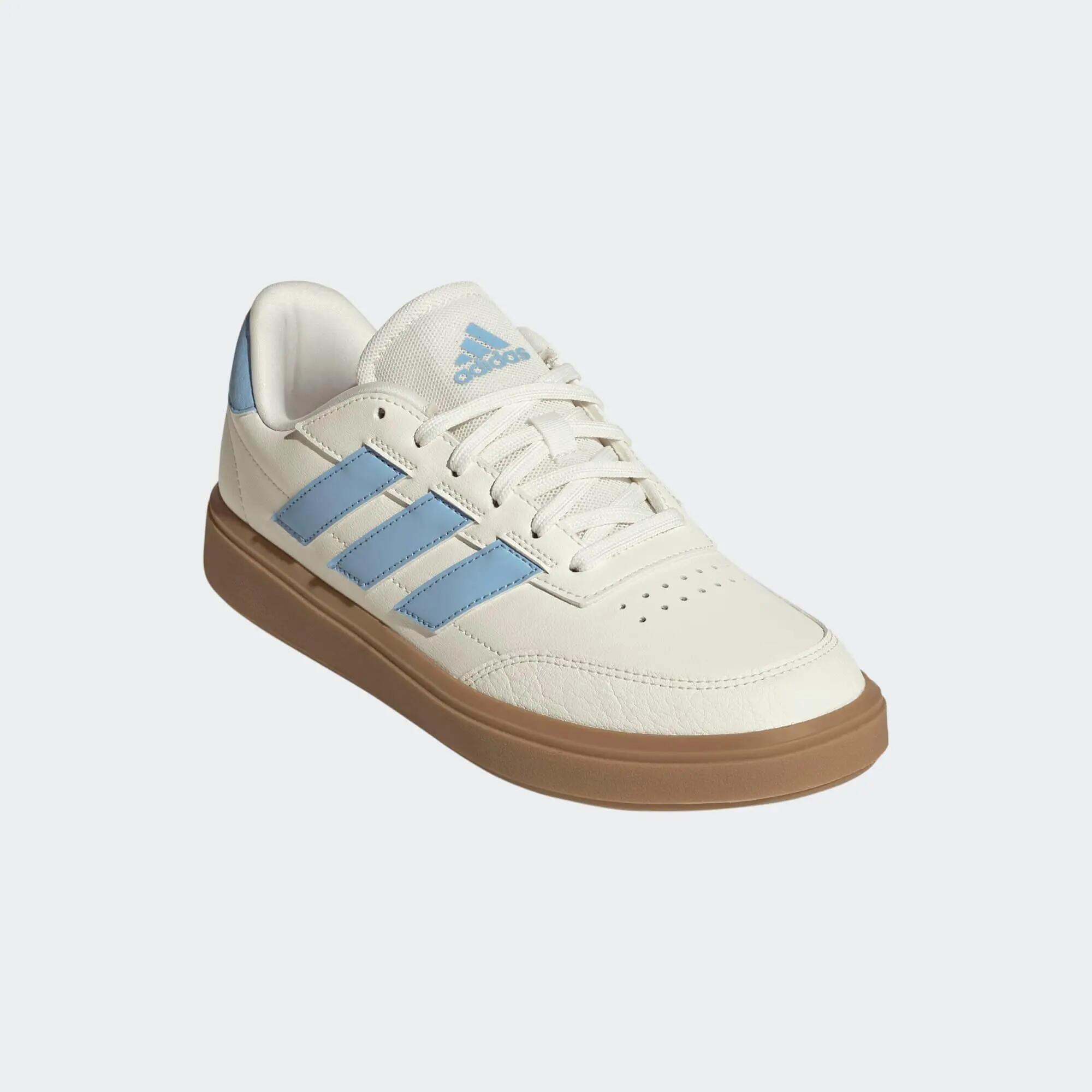 Tenis casuales sportswear para Mujer Adidas Courtblock - Blanco/Azul 5/9