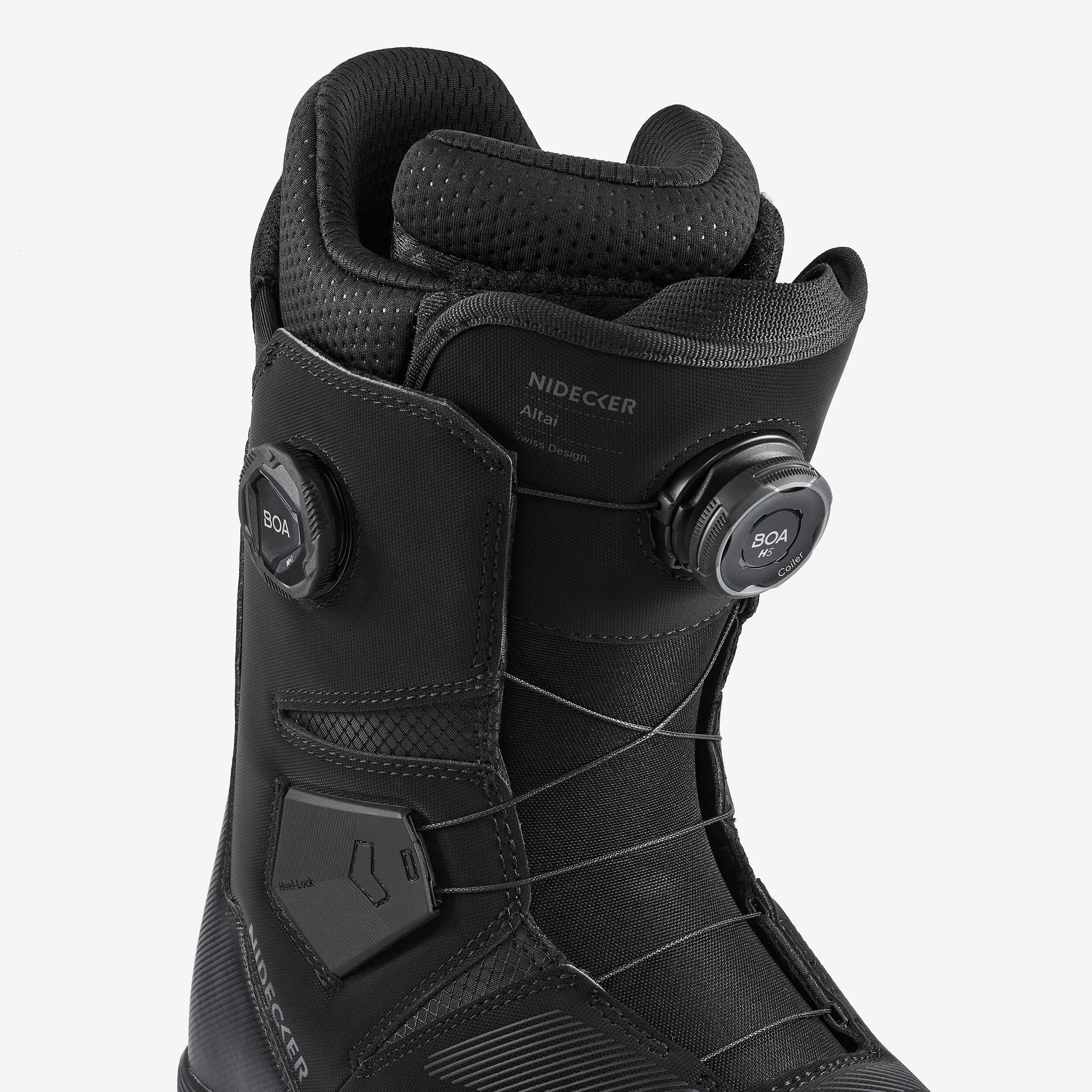 Boots de snowboard all mountain double BOA Homme, Nidecker Altai noir 7/9