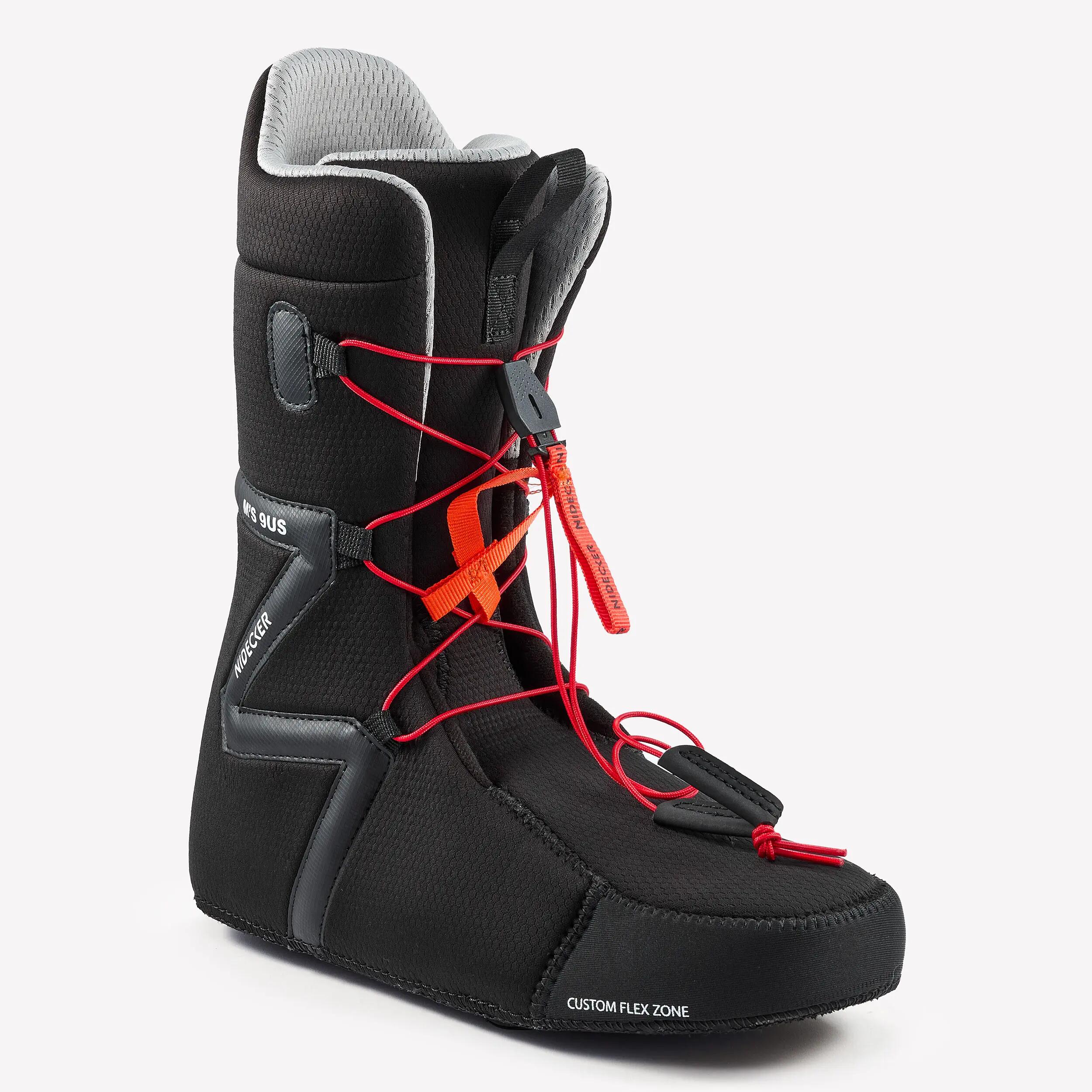 Boots de snowboard all mountain simple BOA Homme, Nidecker Cascade noir/blanc 9/9