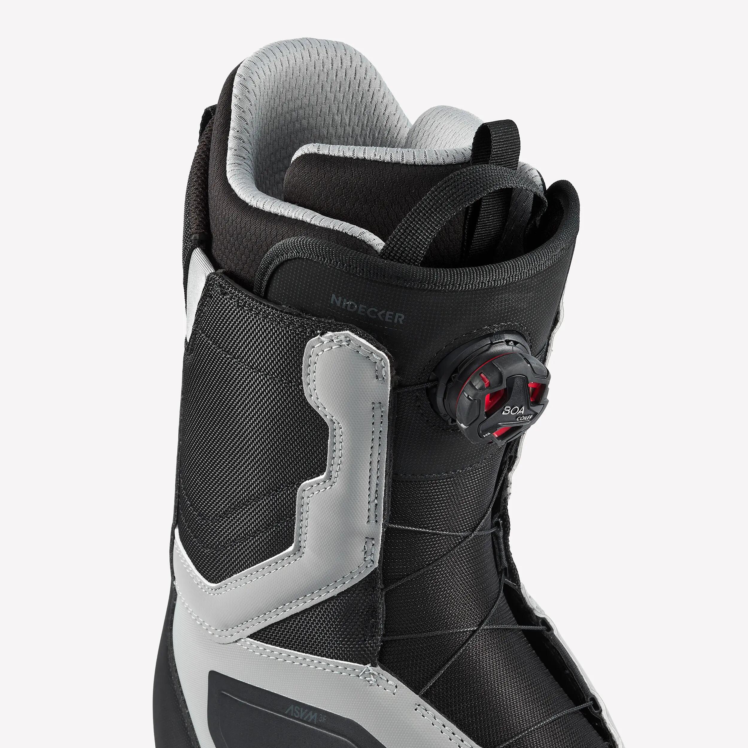 Boots de snowboard all mountain simple BOA Homme, Nidecker Cascade noir/blanc 7/9