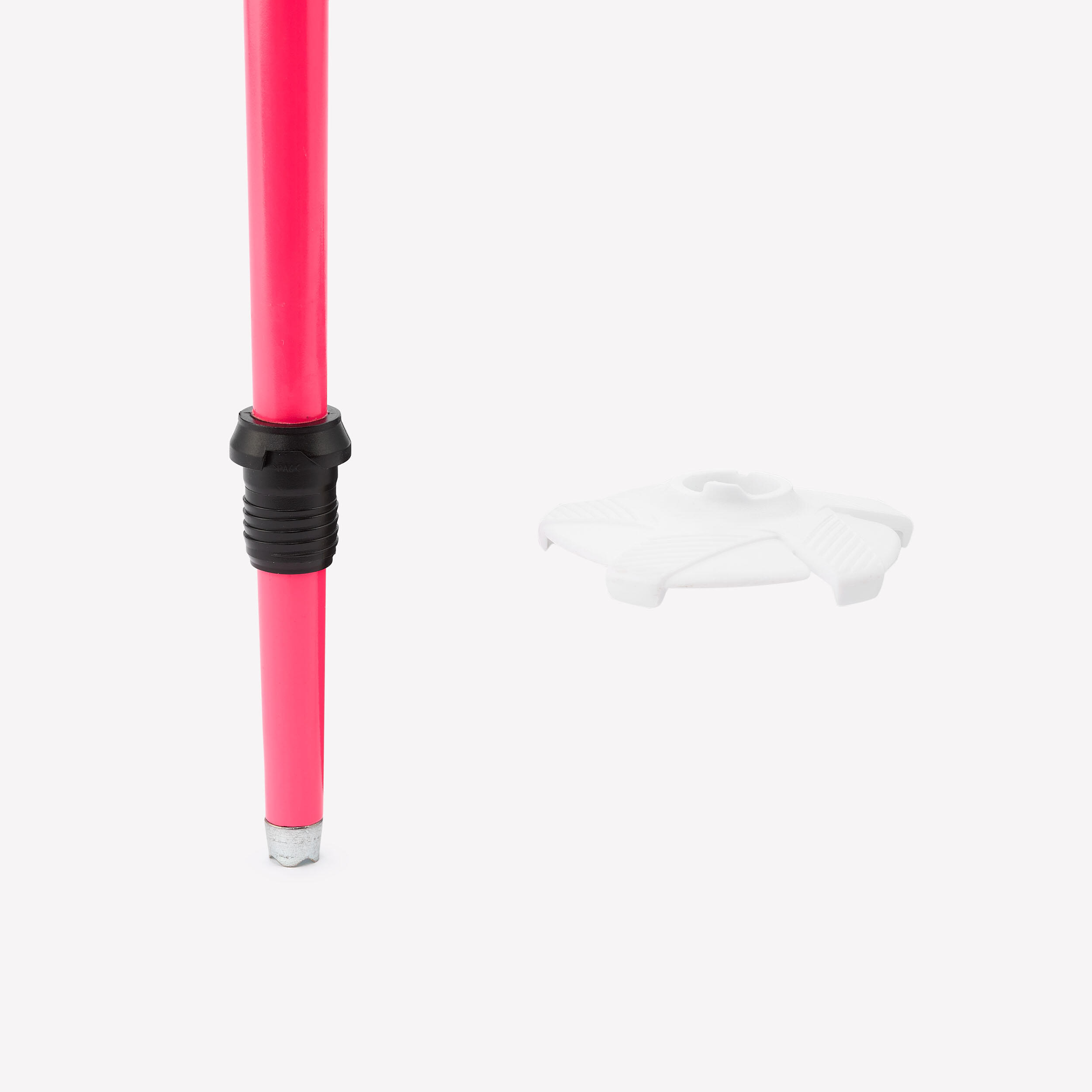 Bastoncini sci adulto BOOST 500 SAFETY rosa fluo 4/6