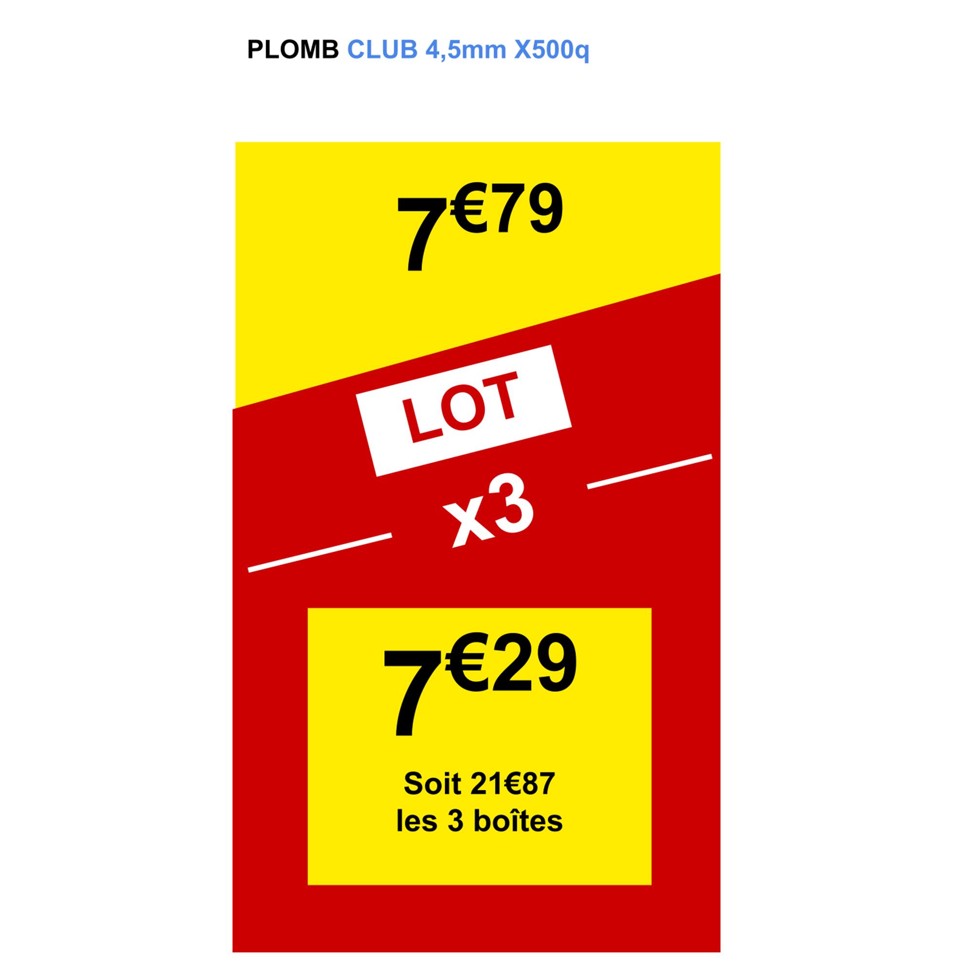Plomb CLUB pour armes air comprimé x 500q 2/4