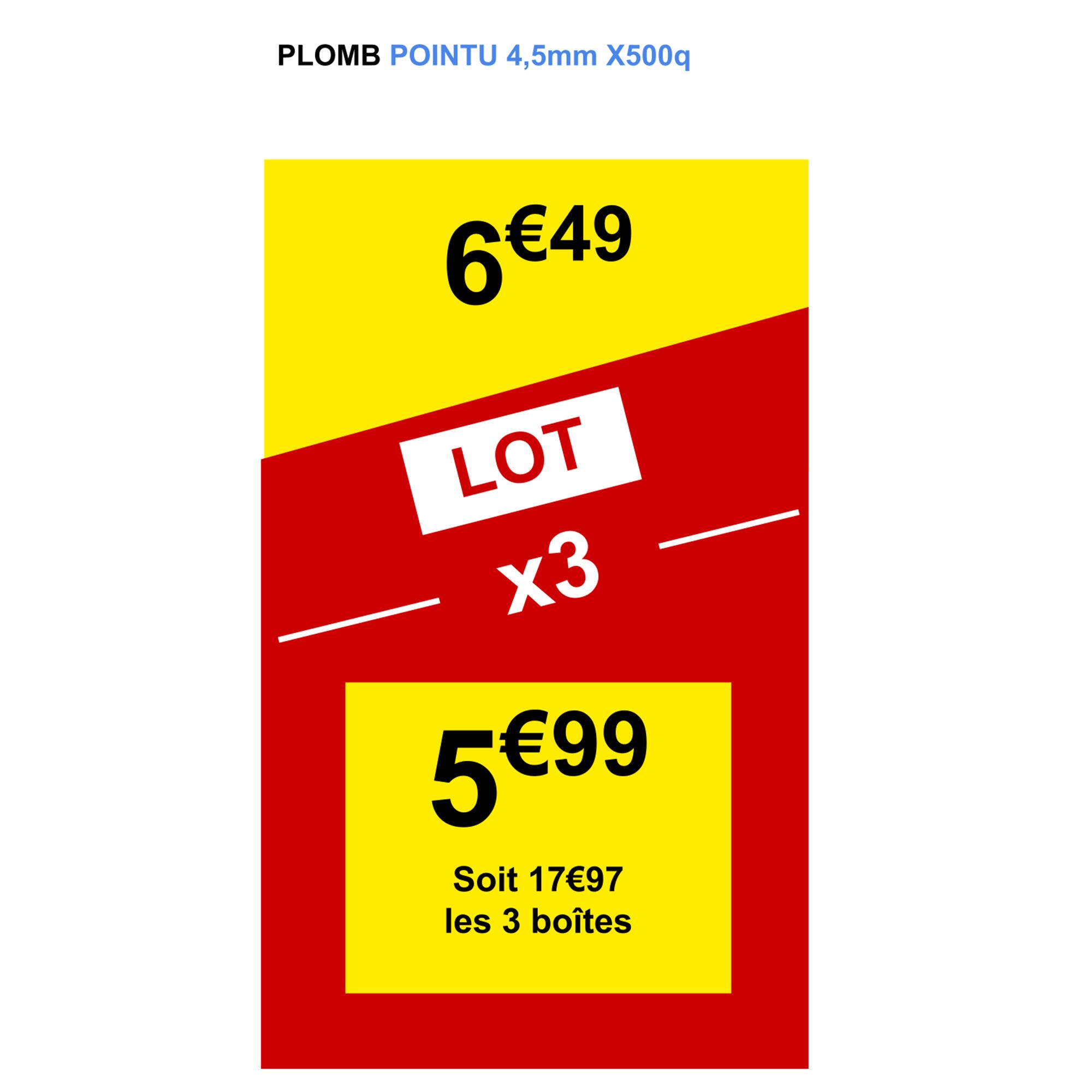 PLOMB POINTU 4,5mm X500q 2/4