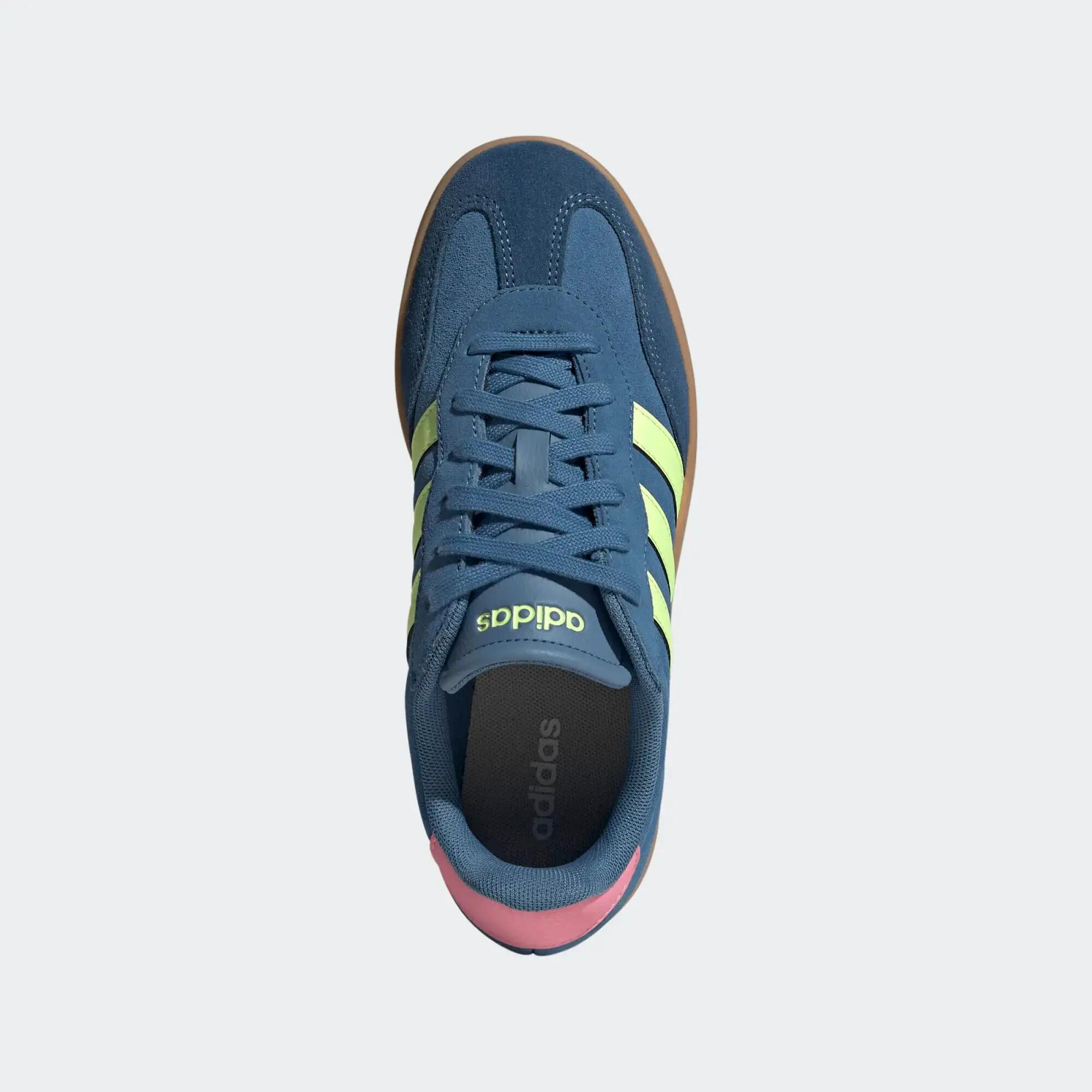 Tenis casuales sportswear para Mujer Adidas Barreda - Azul/Verde limón 3/8