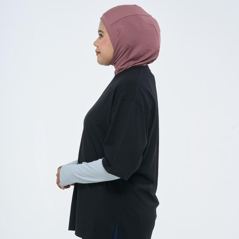 Kısa Kollu Oversize Tişört - Siyah - Coolmax