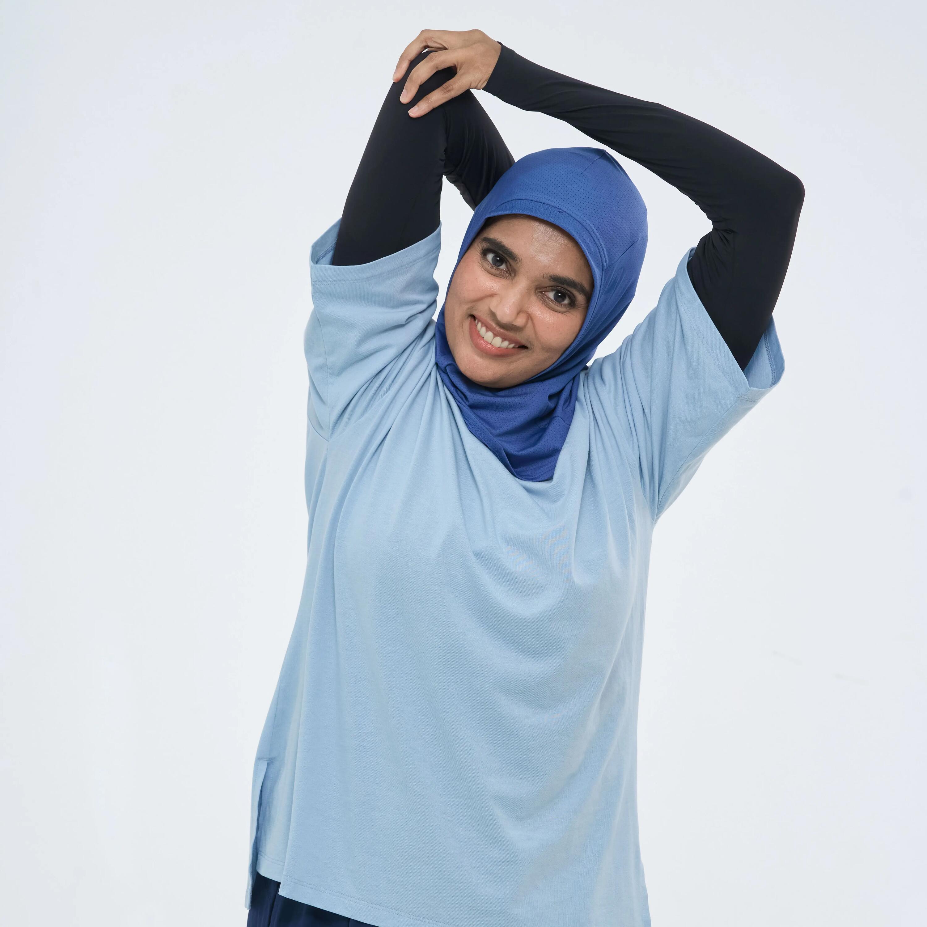 Kısa Kollu Oversize Tişört - Mavi - Coolmax 4/5