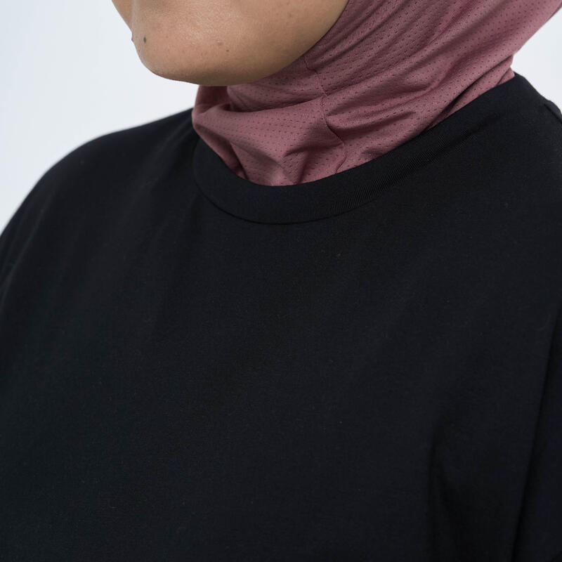 Kısa Kollu Oversize Tişört - Siyah - Coolmax