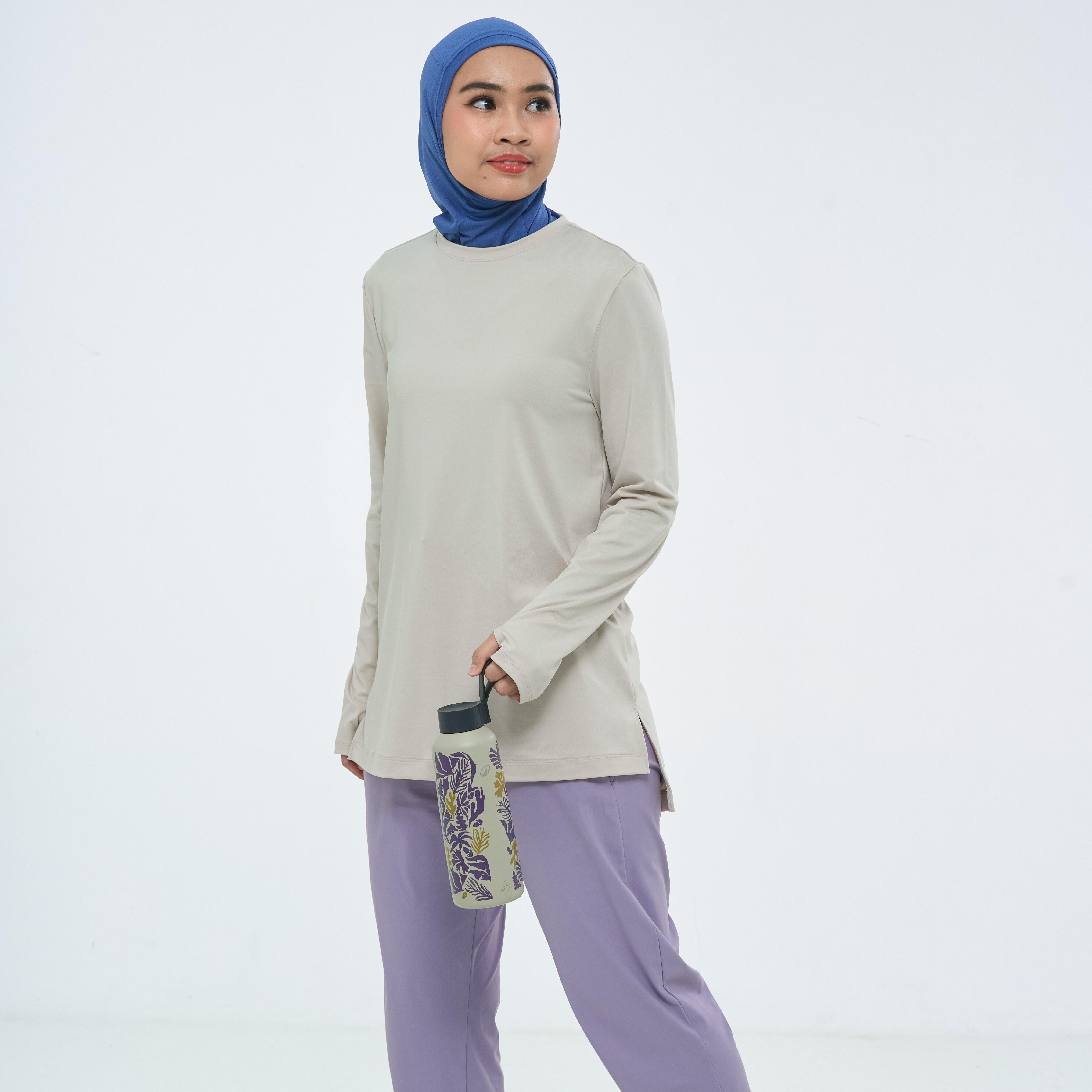 Long Sleeve Modesty T shirt Beige