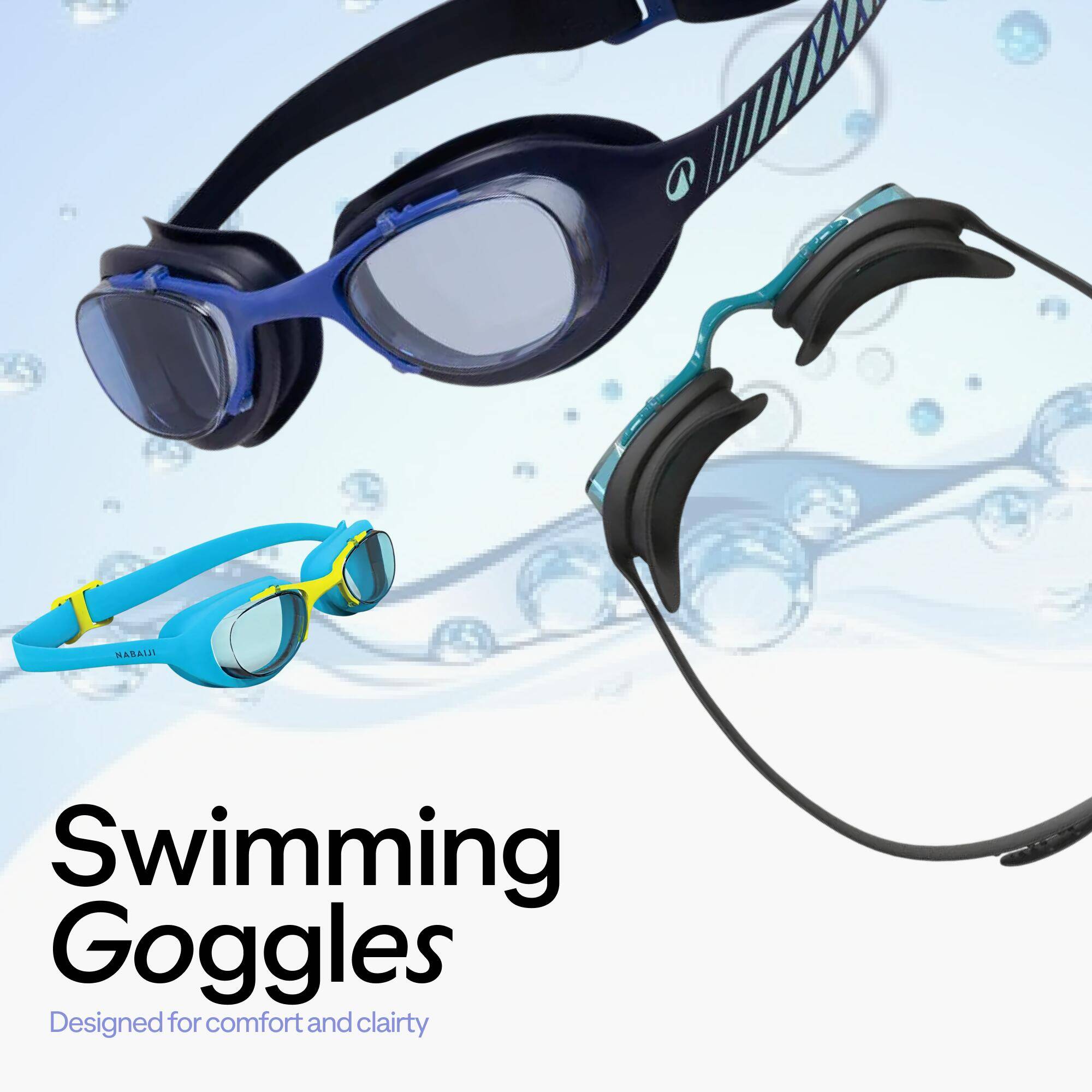 Swimming goggles Size L - Xbase blue green blue tinted lenses -  3