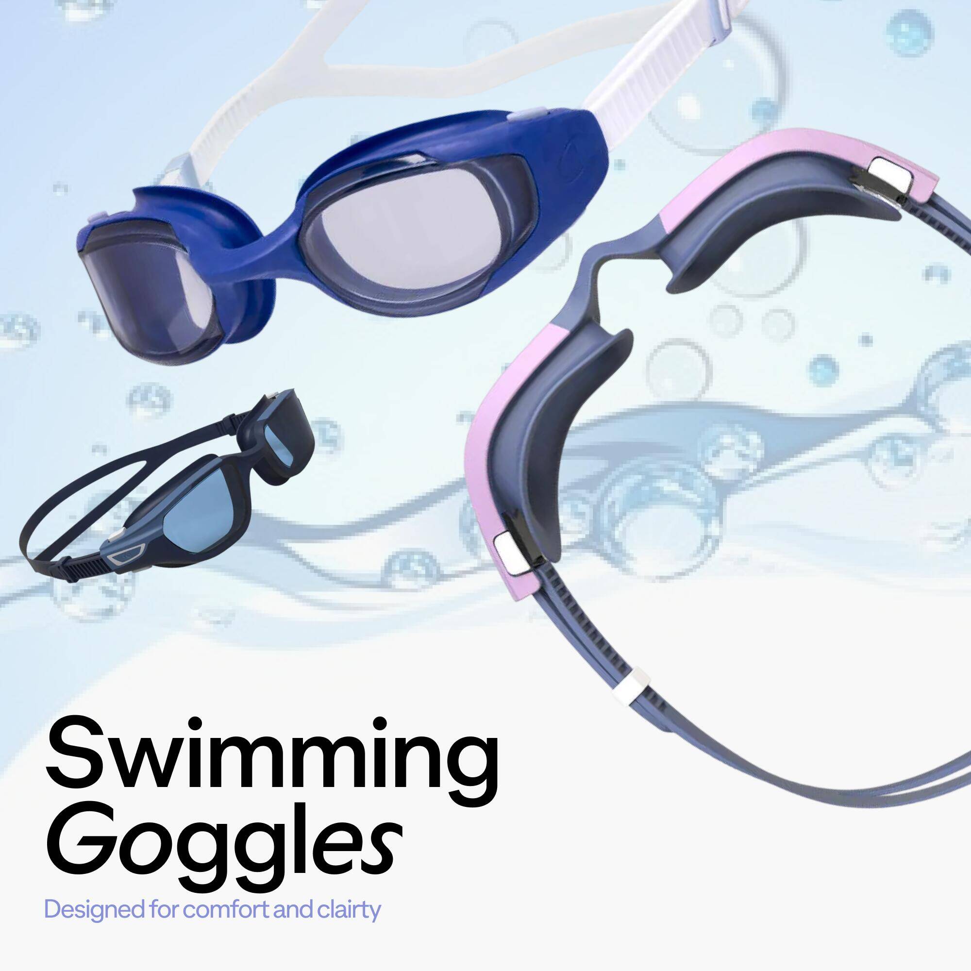 Swimming goggles, Spirit blue tinted blue white - new antifog treatment -  4