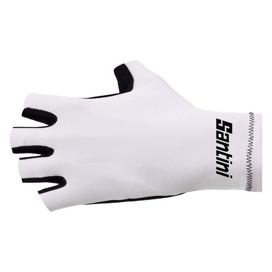 Guanti ciclismo Premium Santini bianchi