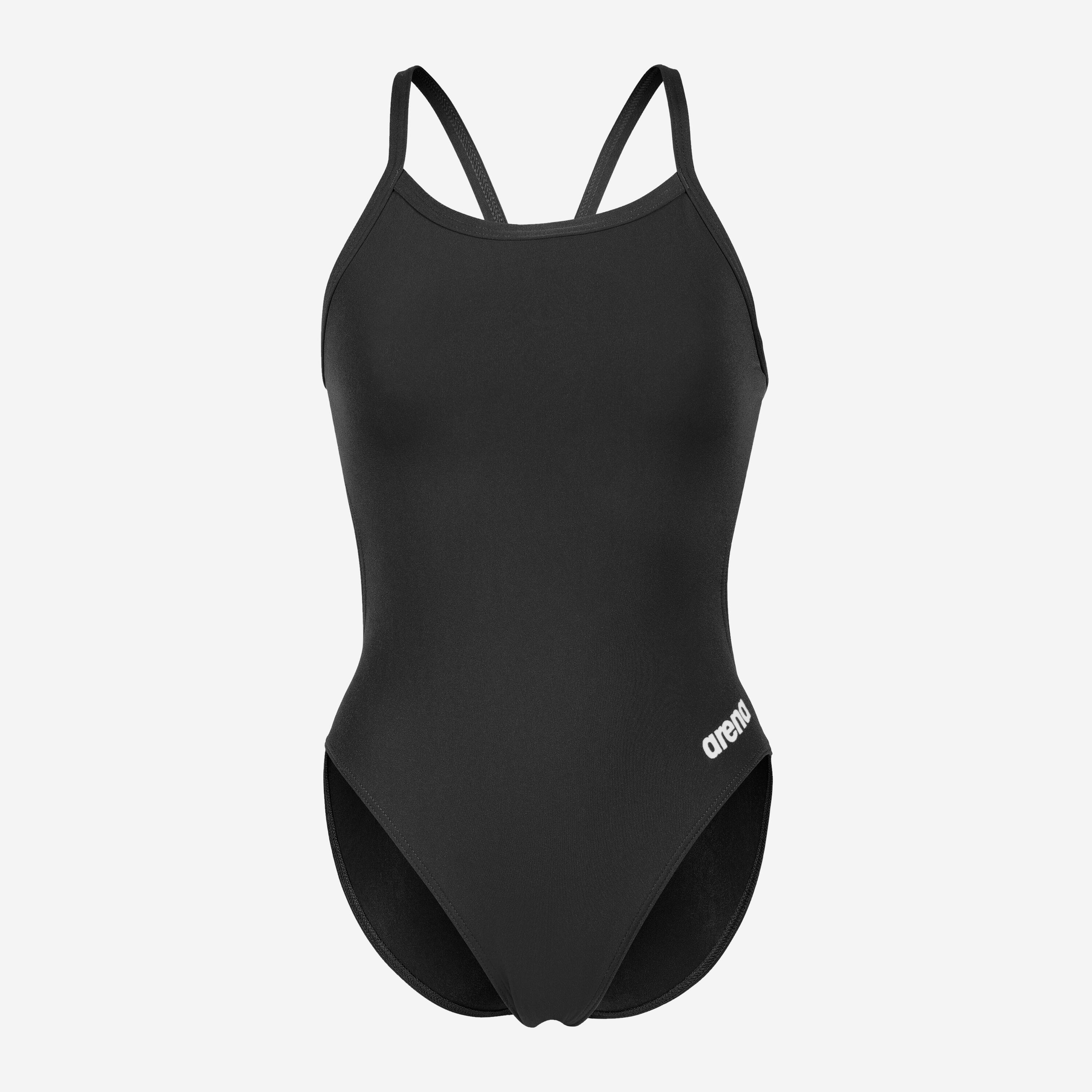 Maillot de Bain 1 Pièce Natation Femme ARENA NEW SOLID Noir 3/4