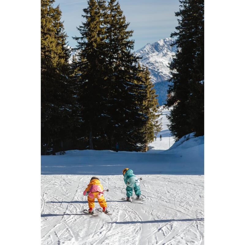 Çocuk Kayak Montu - 5/9 Yaş - Turuncu/Pembe - 500 Play