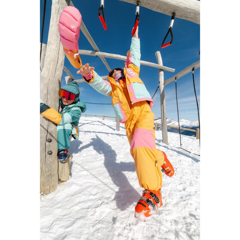 Çocuk Kayak Montu - 5/9 Yaş - Turuncu/Pembe - 500 Play