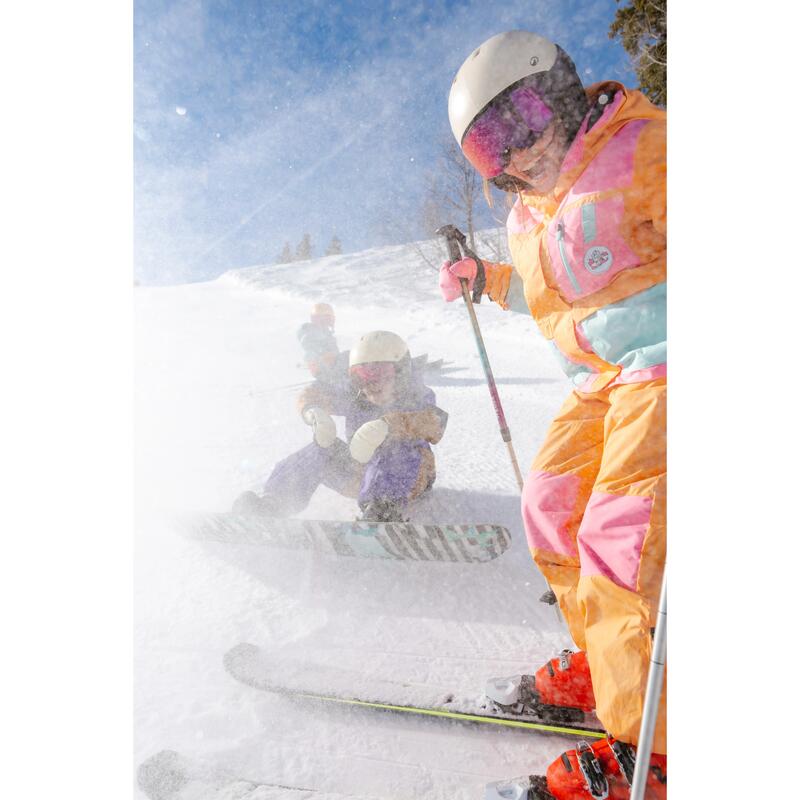 Çocuk Kayak Montu - 5/9 Yaş - Turuncu/Pembe - 500 Play