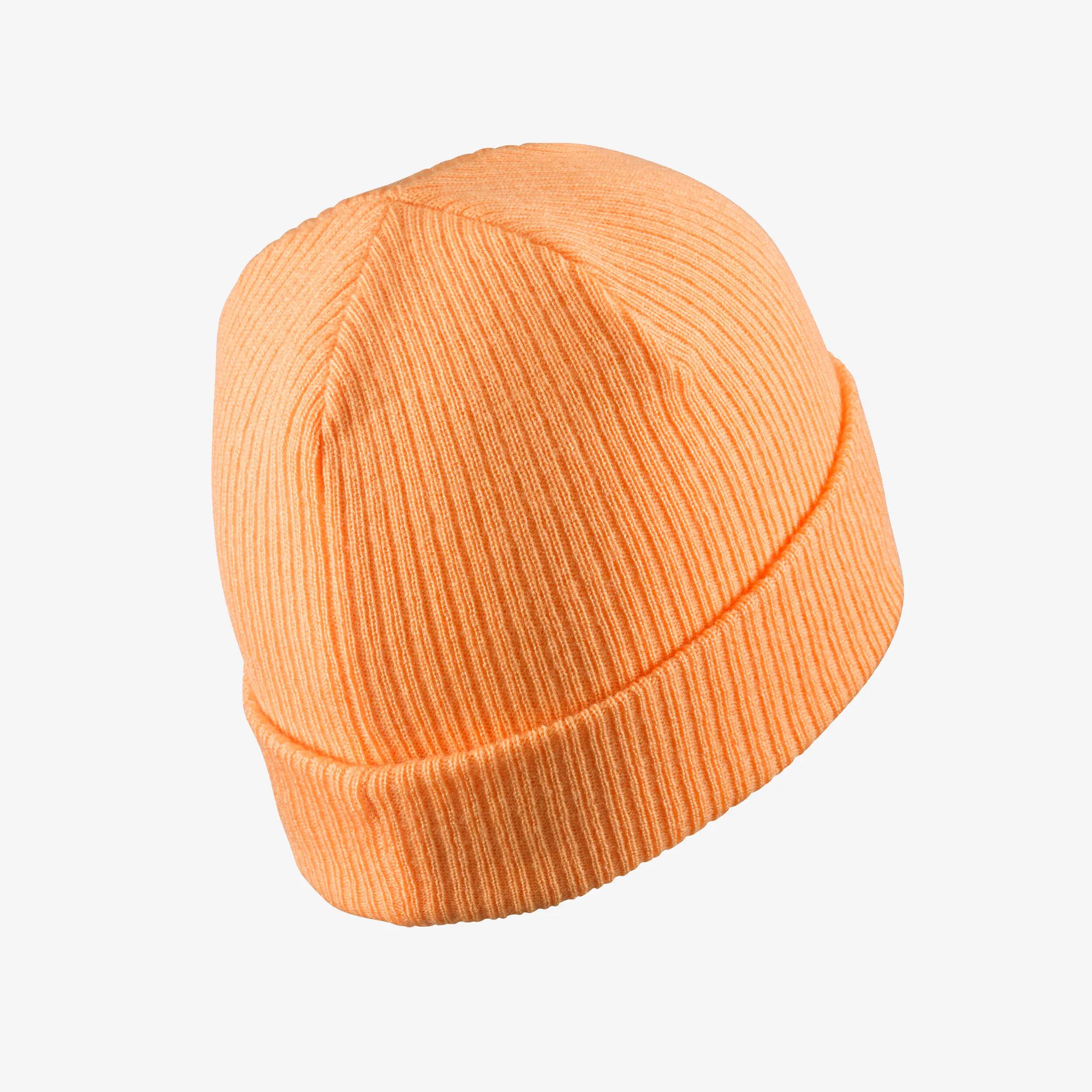 Gorro de ski para criança, FISHERMAN 500 laranja alperce 3/4