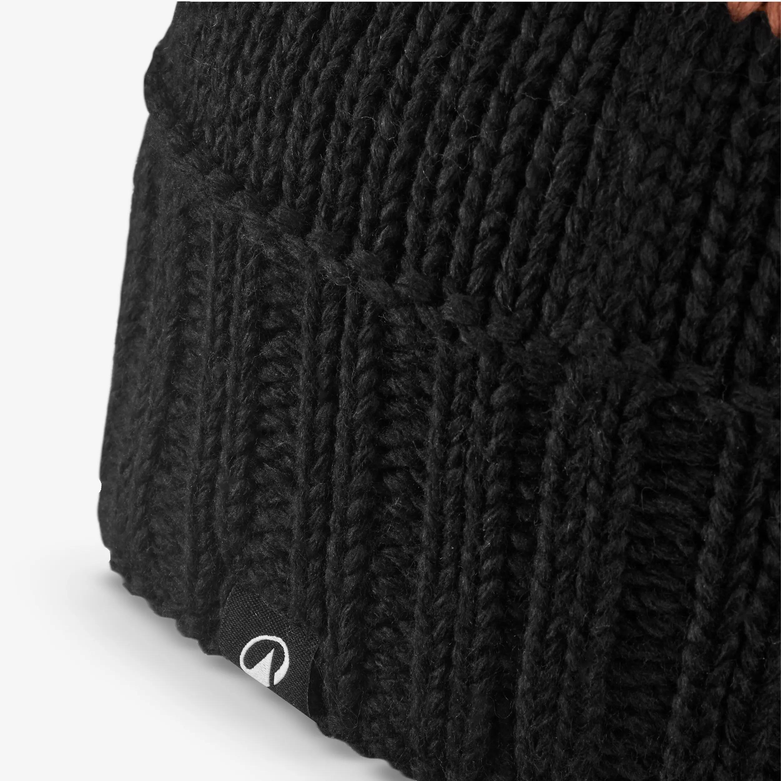 Gorro de ski para criança made in France, GRAND NORD 500 castanho e preto 3/5