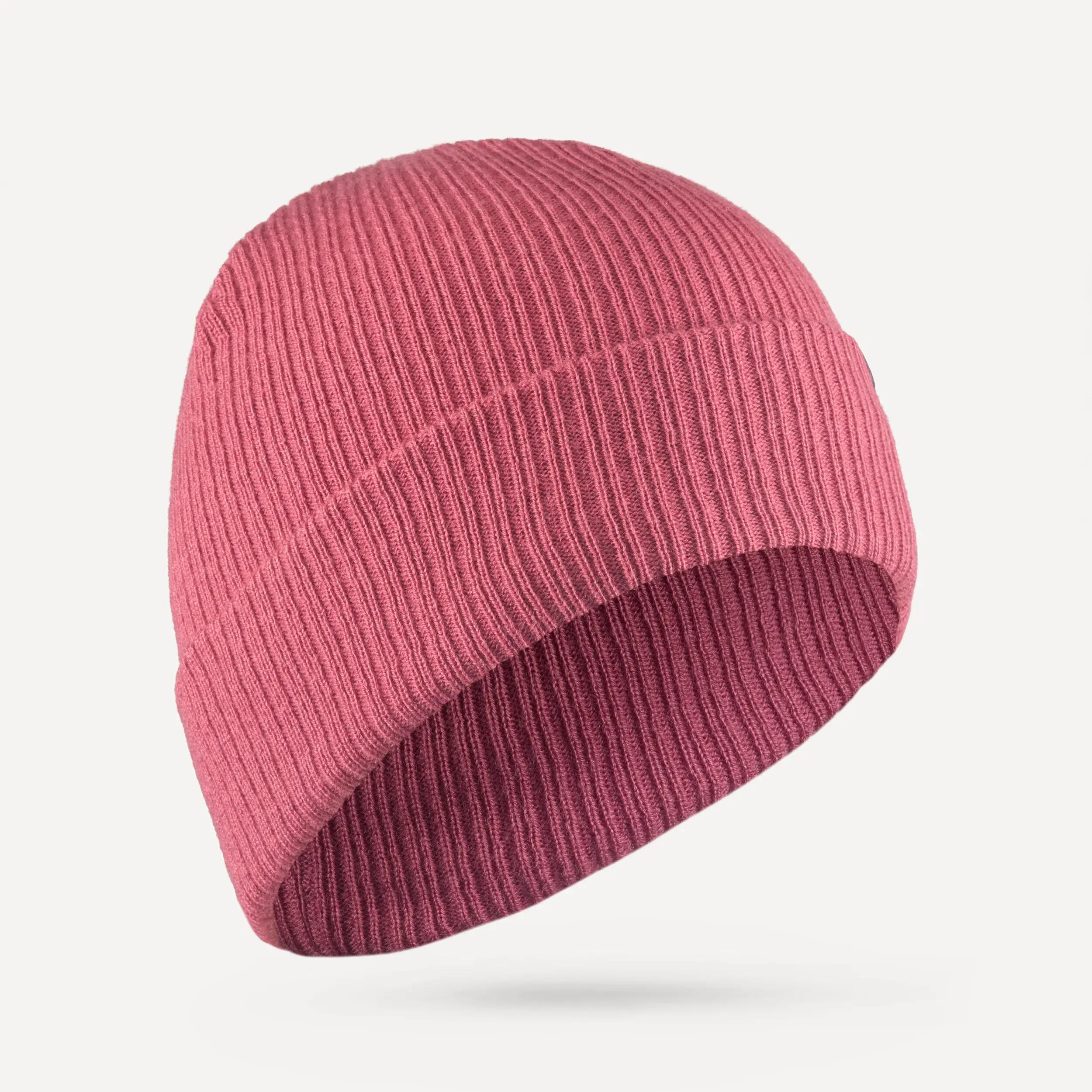 Kids' skiing beanie hat FISHERMAN 500 - Ash pink -  1