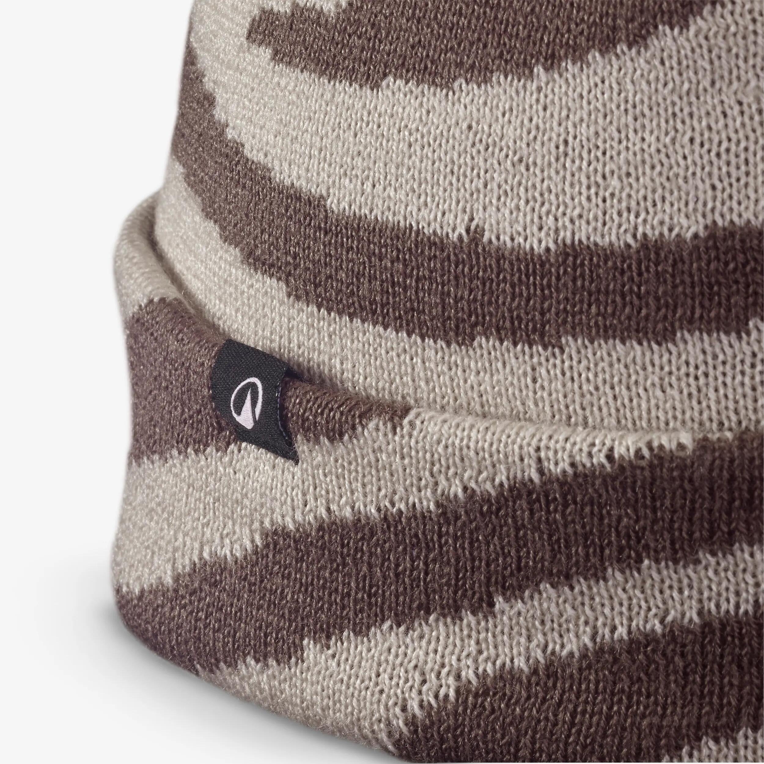 Gorro con vuelta adulto, RIDER 500 cebra marrón y rosa 2/4