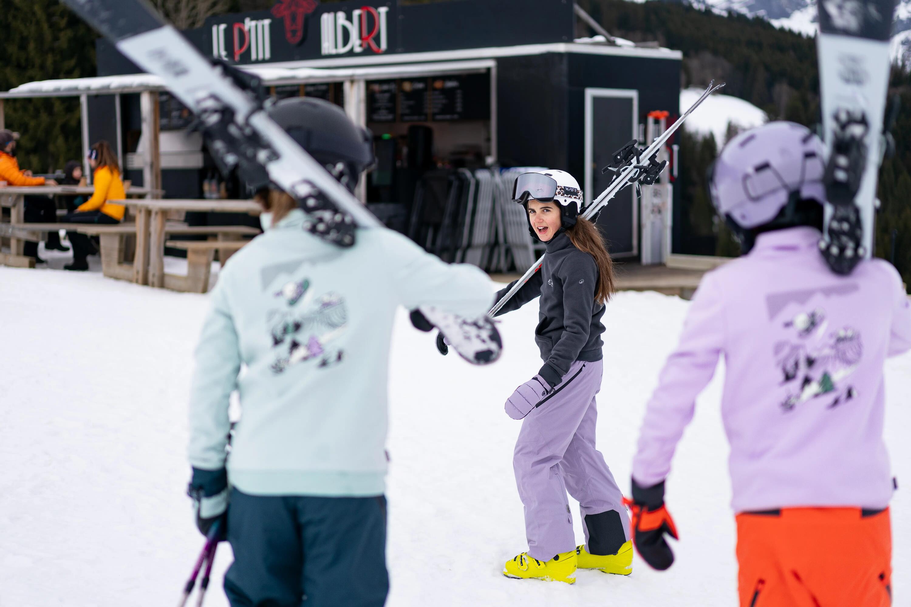 Sweat de ski et snowboard enfant 6-14 ans, 100 vert graph 16/17