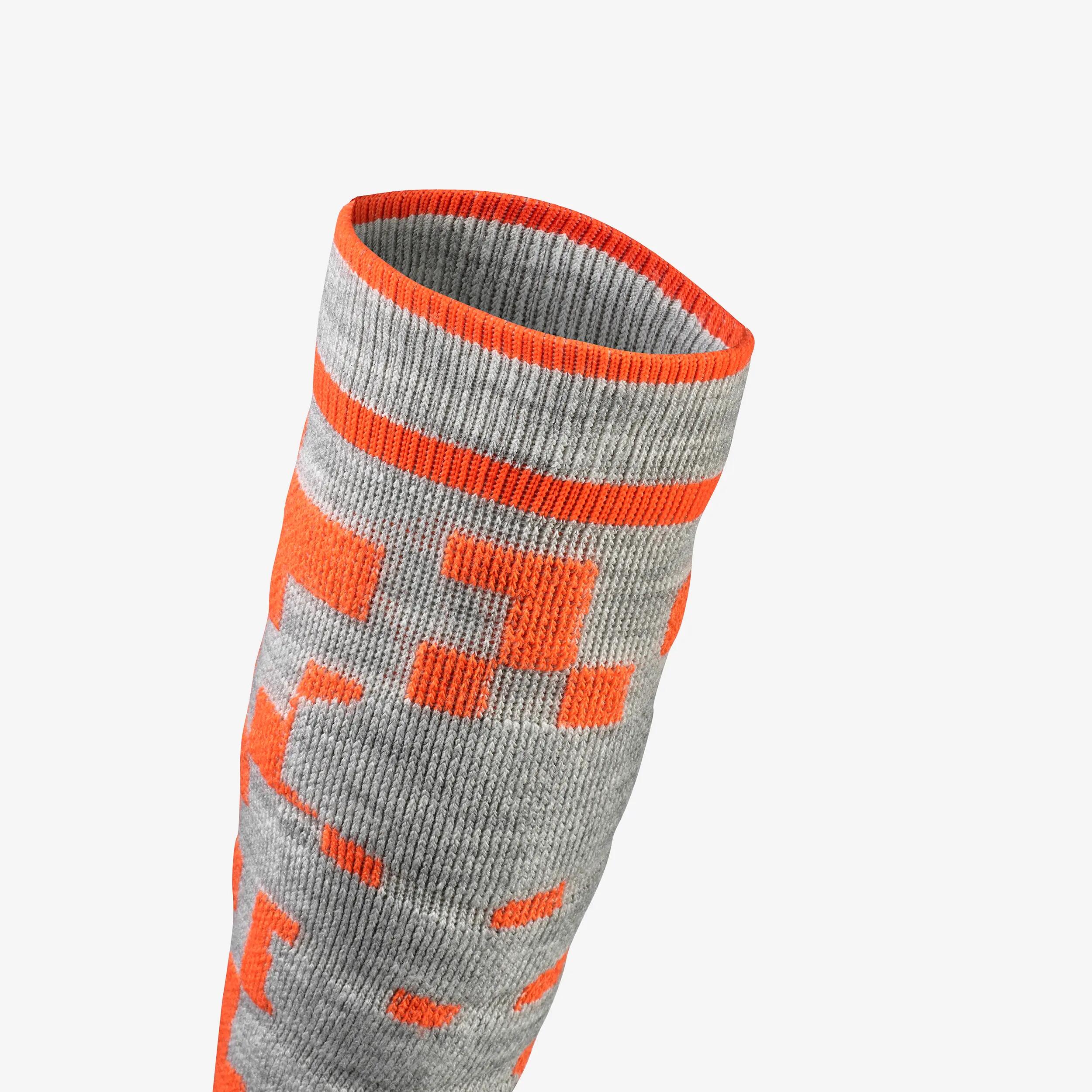 Kids’ Warm Ski Socks x2 pairs, 500 14/17