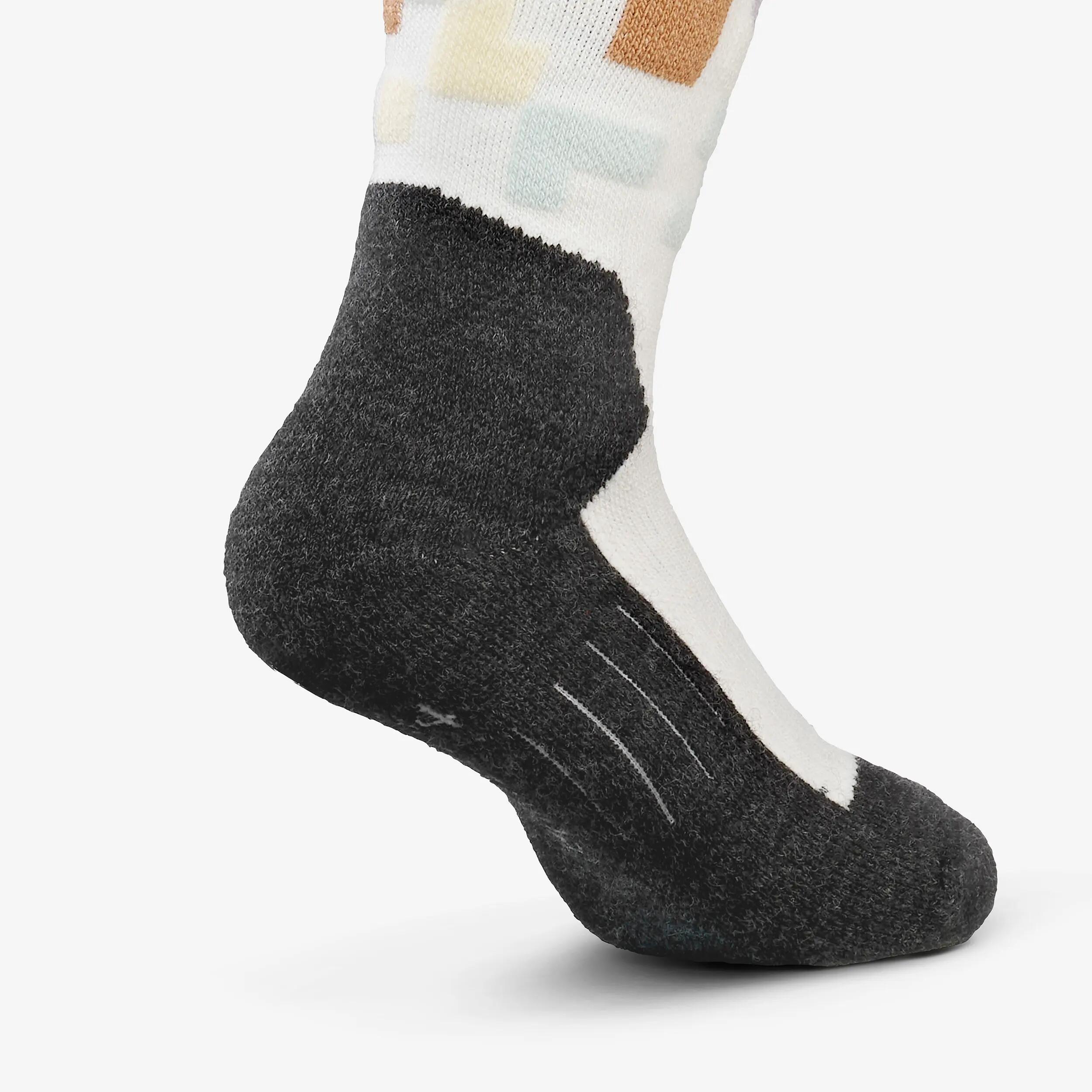 Calcetines térmicos esquí cálidos niños, en lotes de 2 pares, 500, azul motivo  15/17