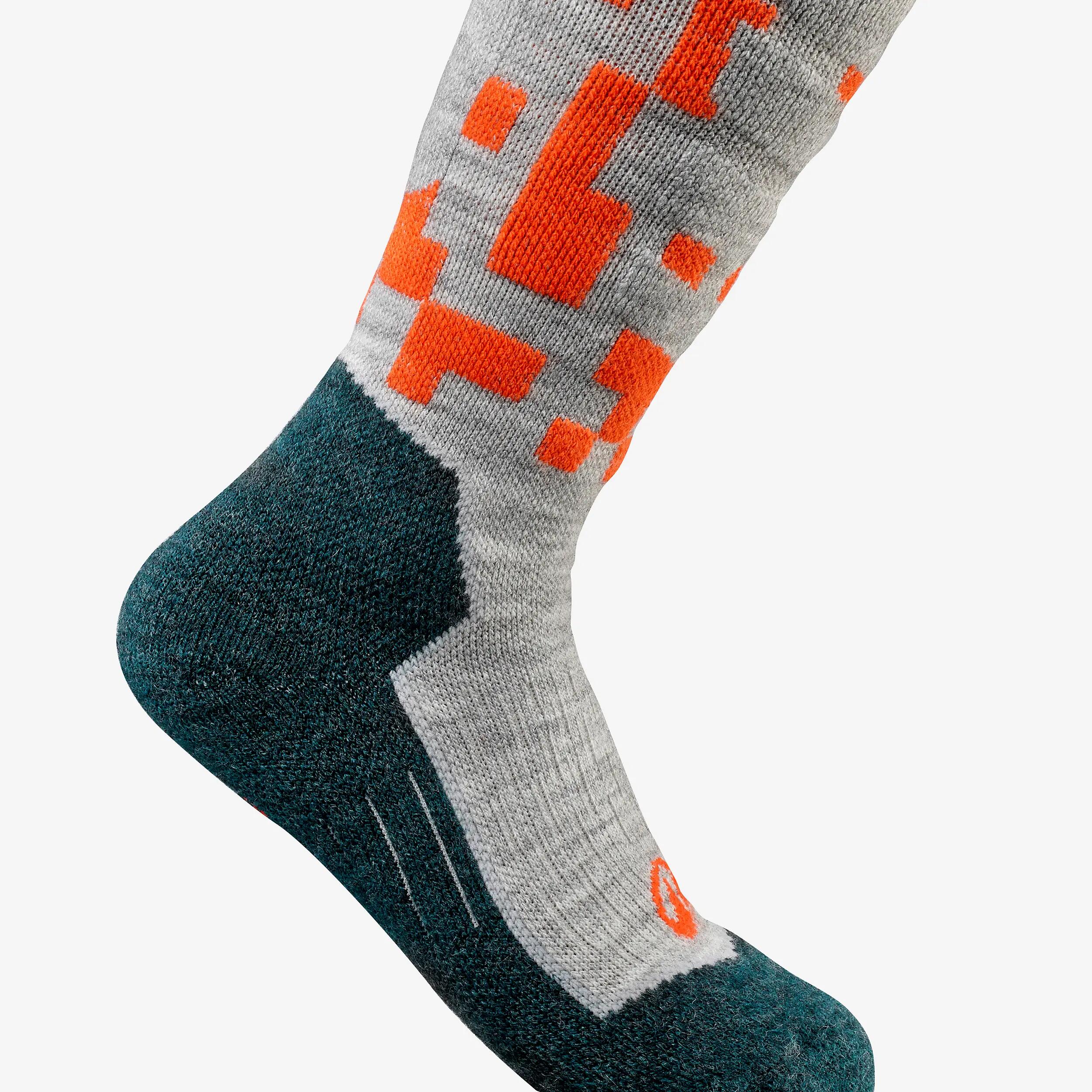 Kids’ Warm Ski Socks x2 pairs, 500 8/17