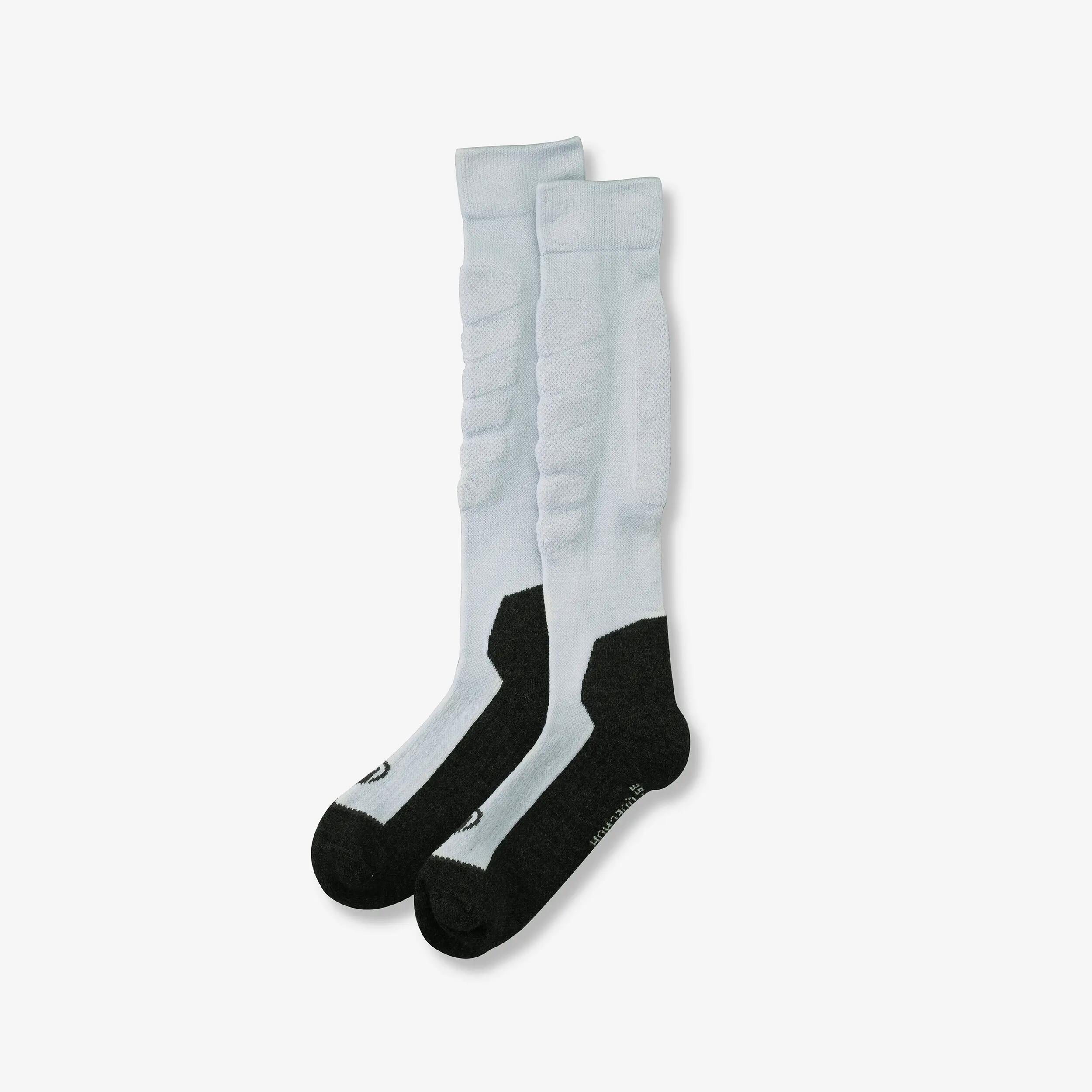 Adults' warm ski and snowboard thermal socks 500 - Ice blue -  4