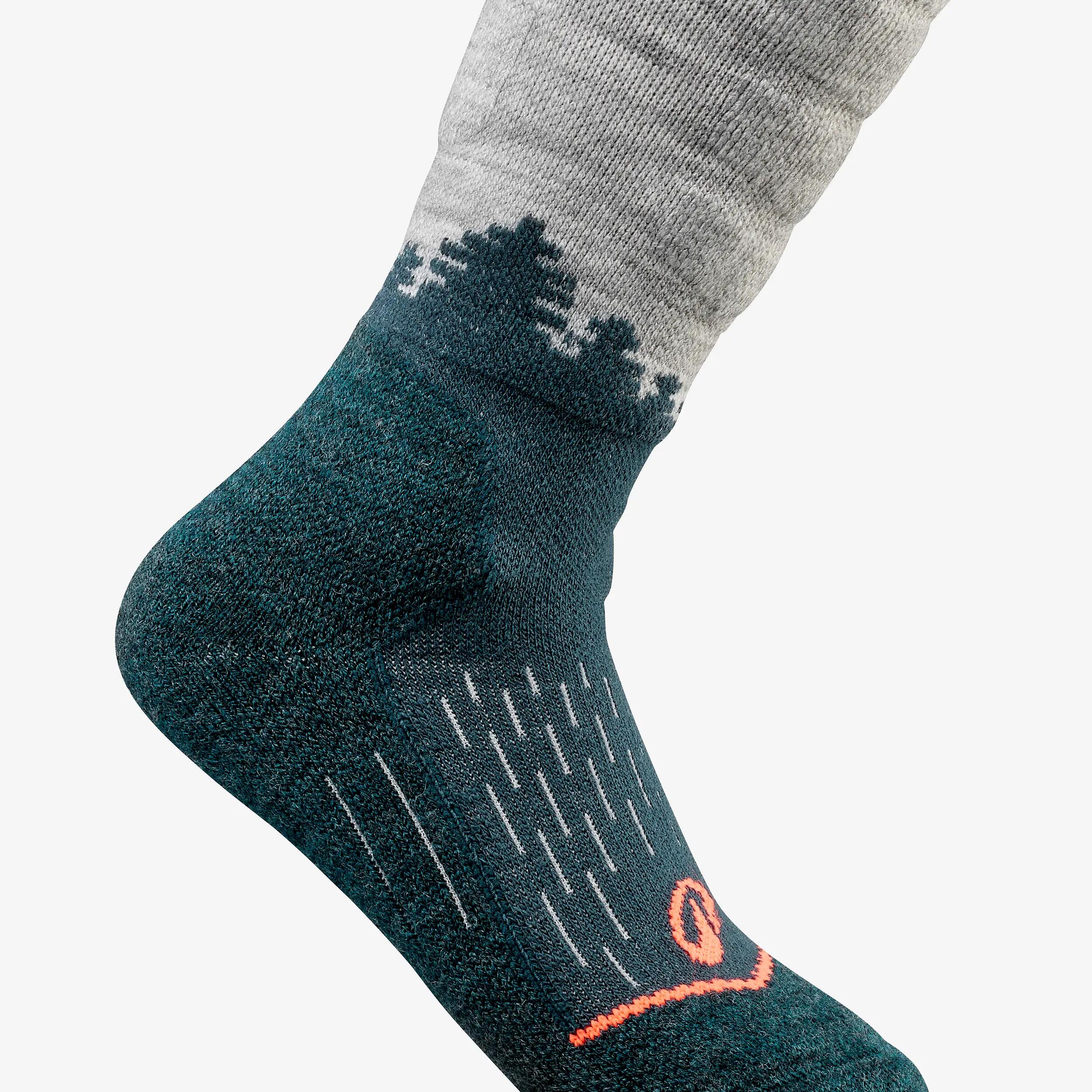 Kids’ Warm Ski Socks x2 pairs, 500 7/17