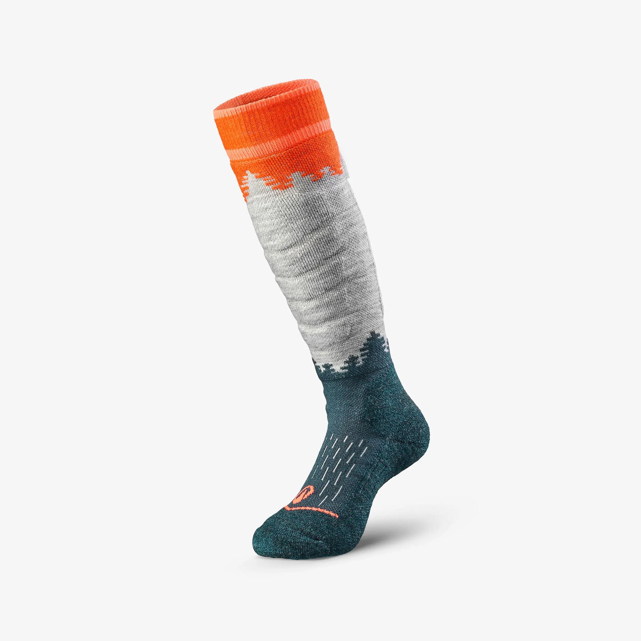 Kids’ Warm Ski Socks x2 pairs, 500 3/17