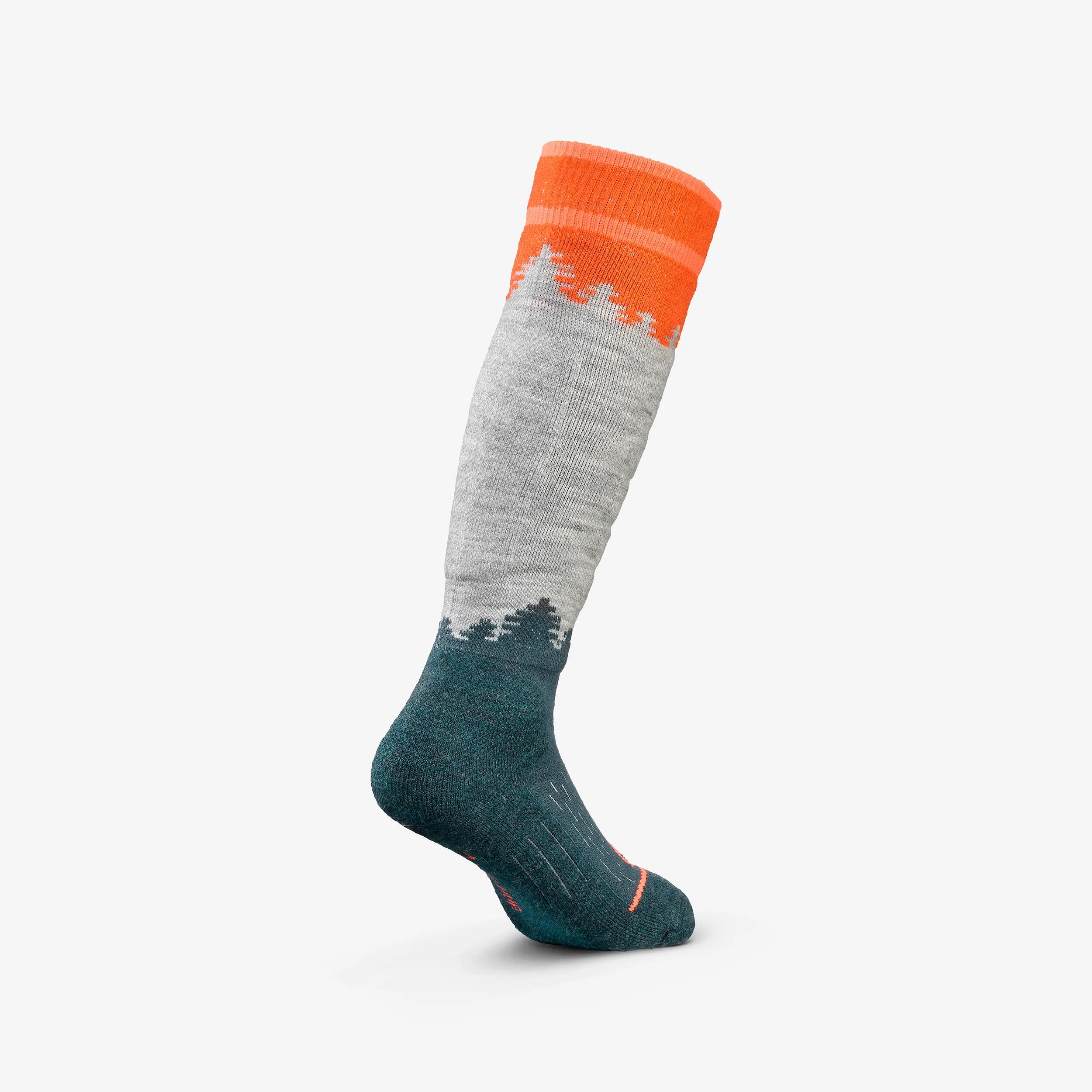 Kids’ Warm Ski Socks x2 pairs, 500 11/17