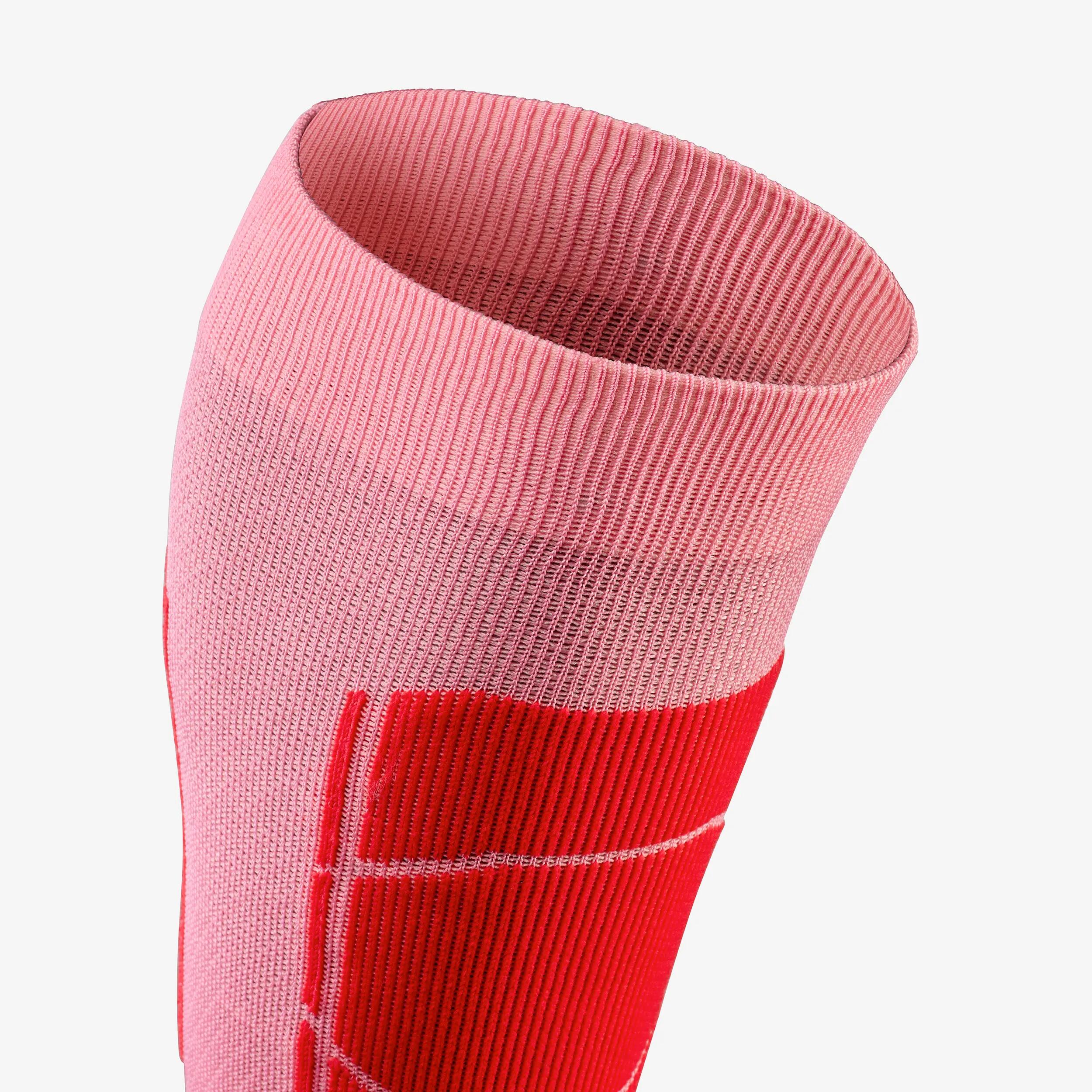 Calcetines térmicos de esquí de lana merina adulto, 500 Control, rosa  6/7