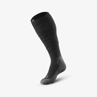 Adults' warm ski and snowboard thermal socks 500 - Black