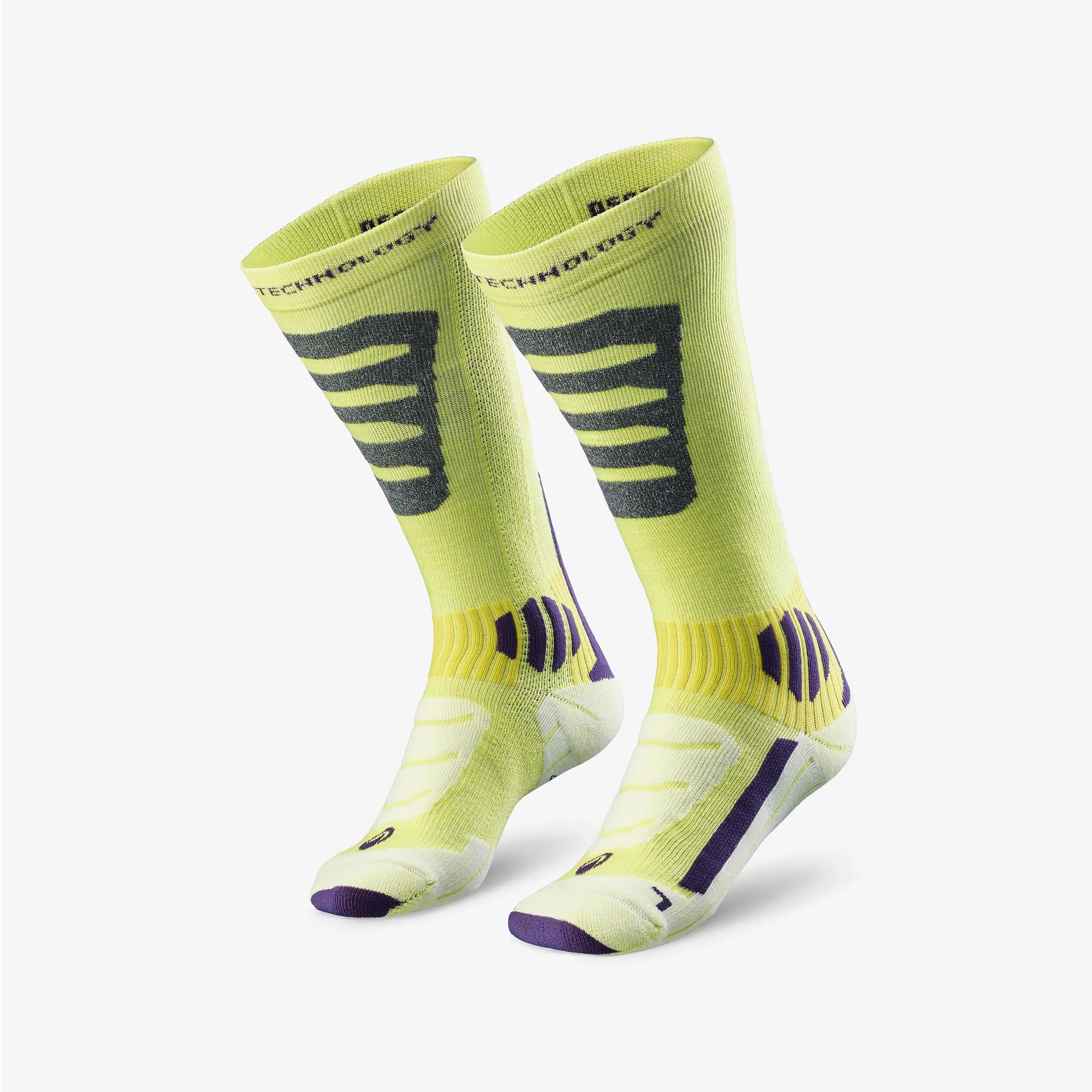 Calze lana sci 900 XSOCKS gialle 2/7