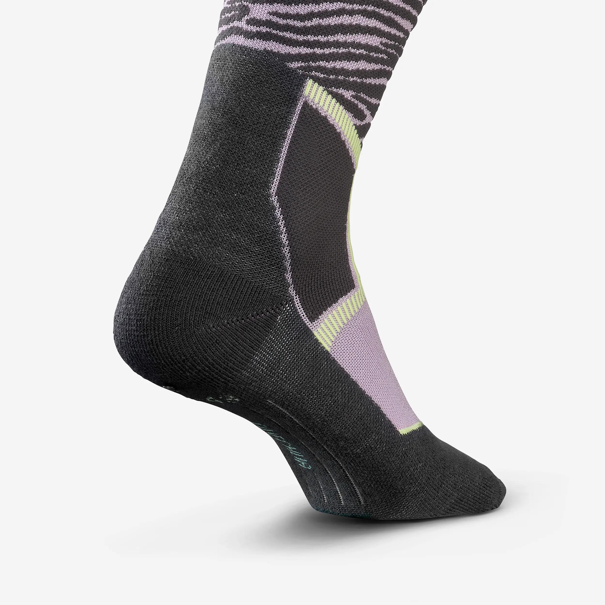 Calcetines térmicos esquí lana adulto, por pares, 500 Control, lila  14/16