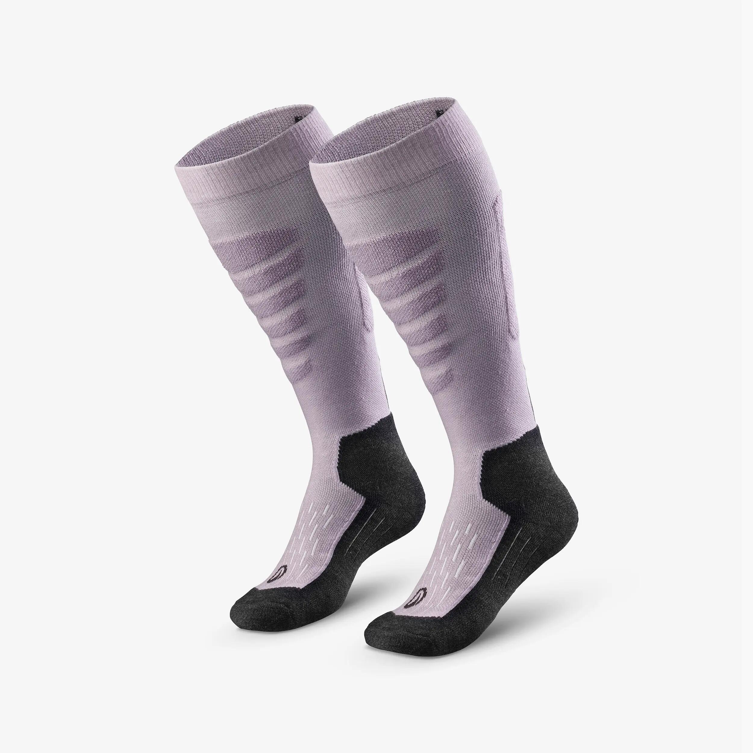 Kids’ Warm Ski and Snowboard Thermal Socks, 500 2/7