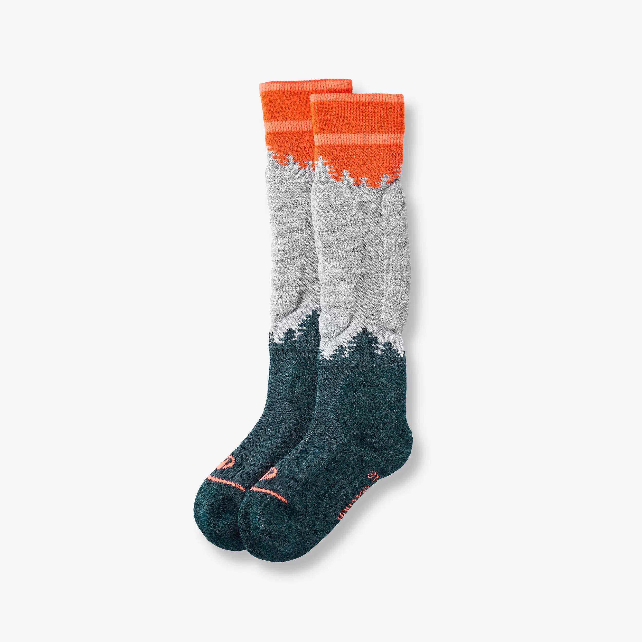 Kids’ Warm Ski Socks x2 pairs, 500 9/17