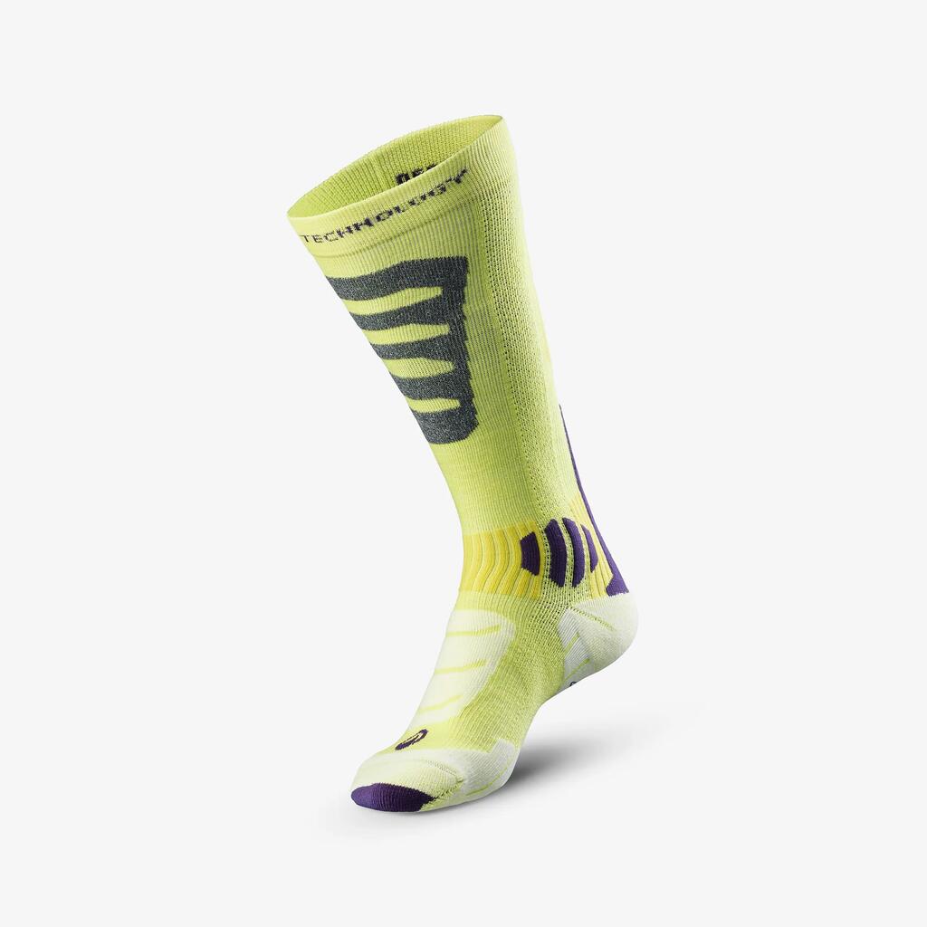 Pieaugušo elpojošas, merīnvilnas slēpošanas termozeķes “X-Socks 900”, dzeltenas