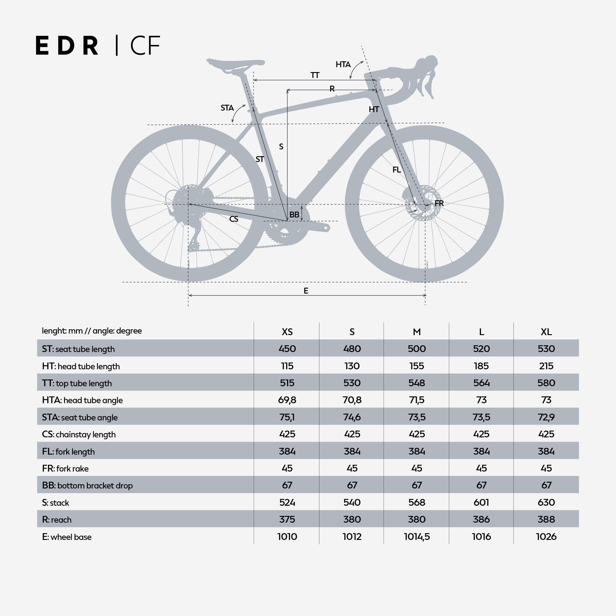 Vélo de route Shimano Tiagra 2x10v, EDR CF 13/15
