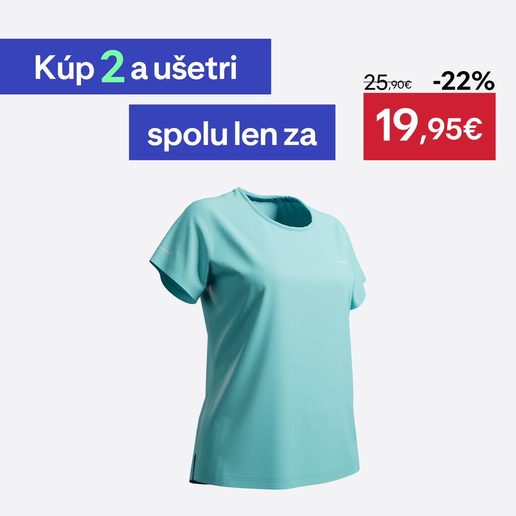Dámske bežecké tričko Run 500 Dry priedušné tyrkysové