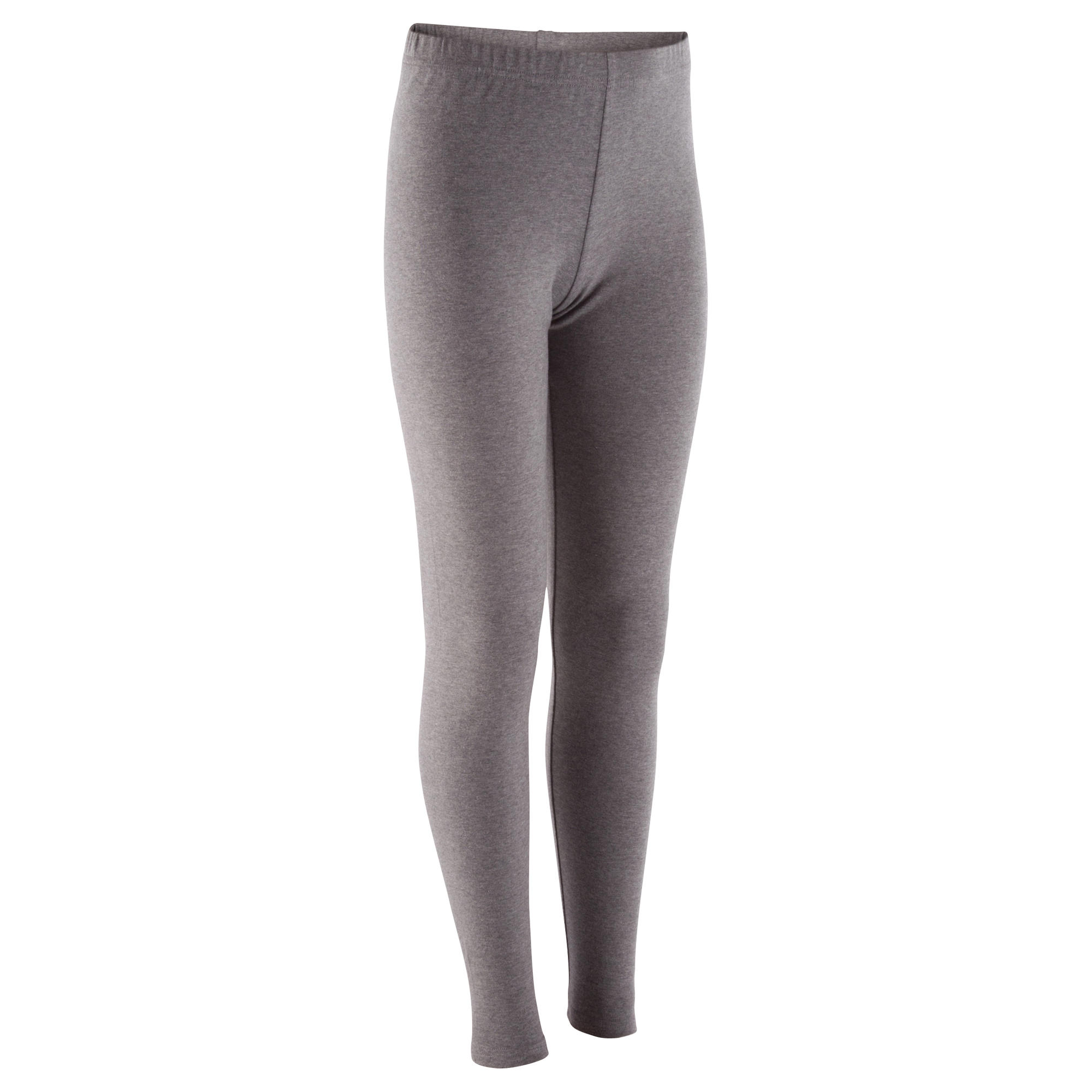Girls Fitness Leggings Grey Domyos By Decathlon