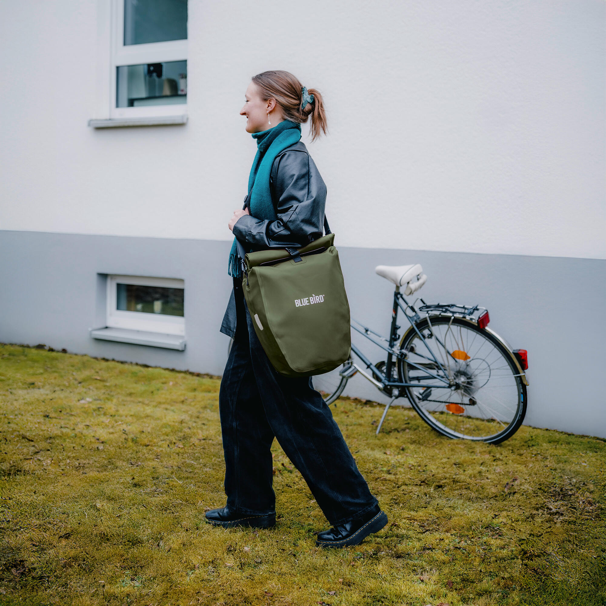 Gebraucht - Fahrradtasche Gepäcktasche Blue Bird wasserdicht khaki 5/5