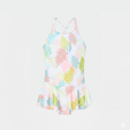 Купальник суцільний дитячий Lila зі спідницею білий